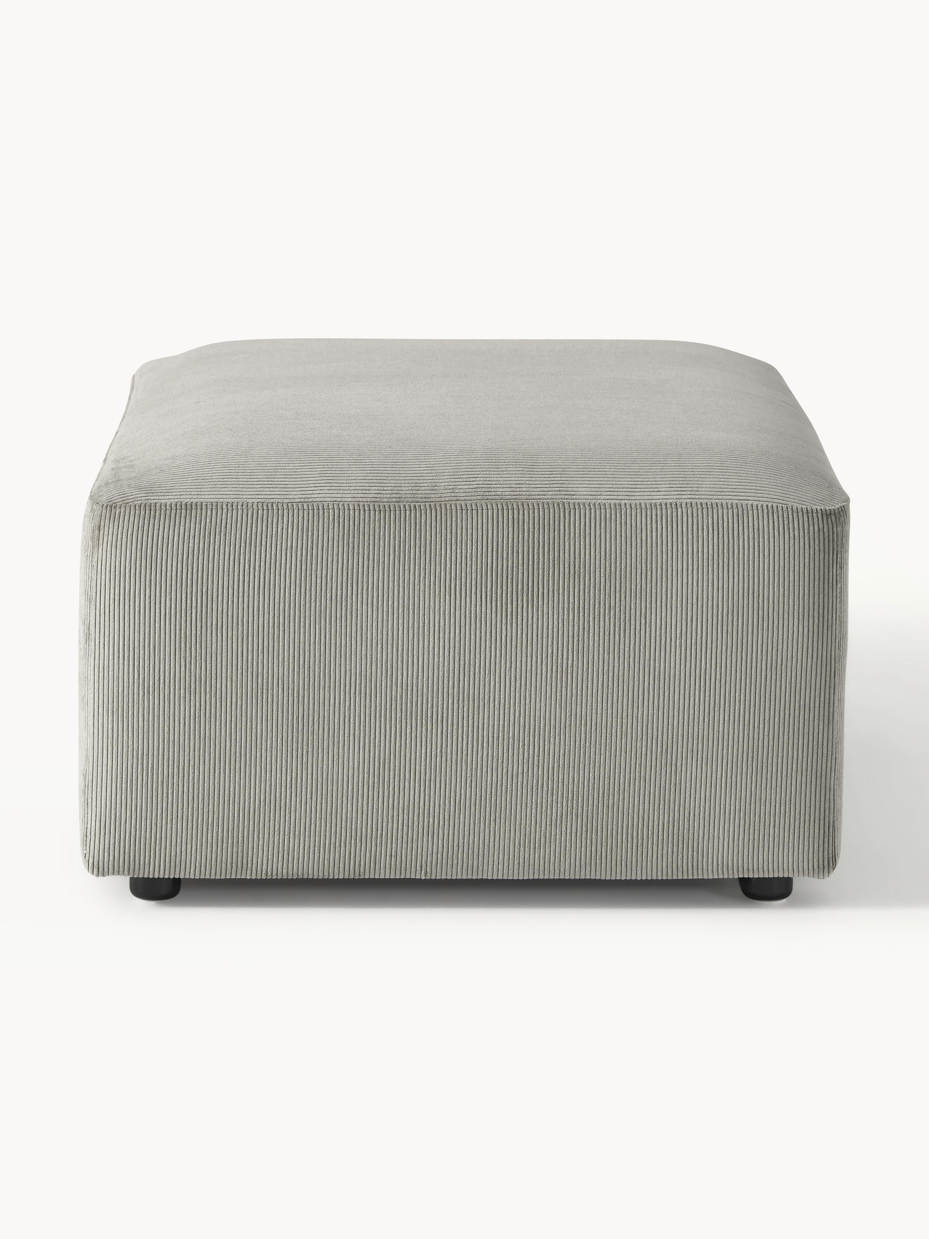 Melva Corduroy Ottoman, W 99 x D 72 cm