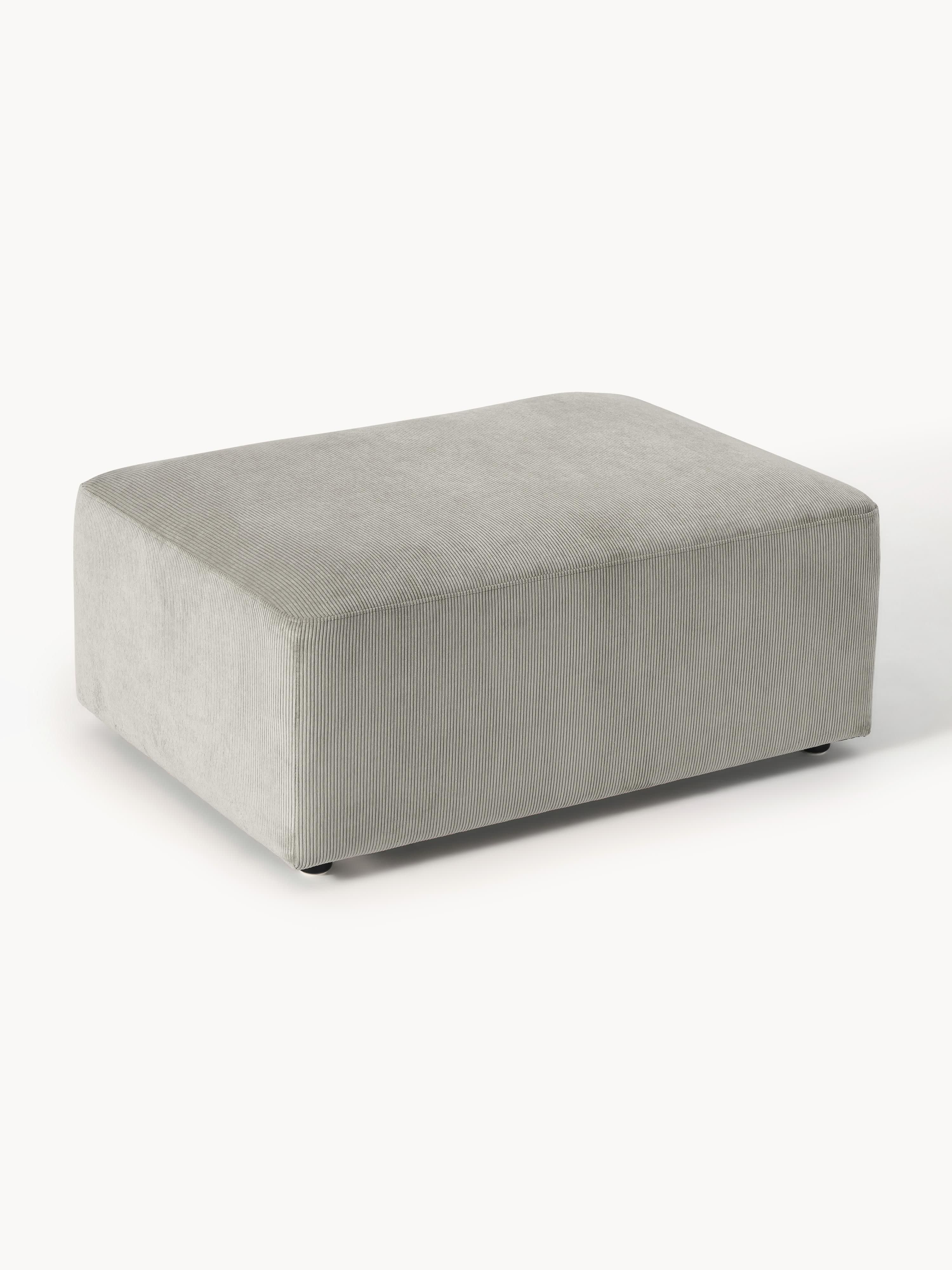 Melva Corduroy Ottoman, W 99 x D 72 cm