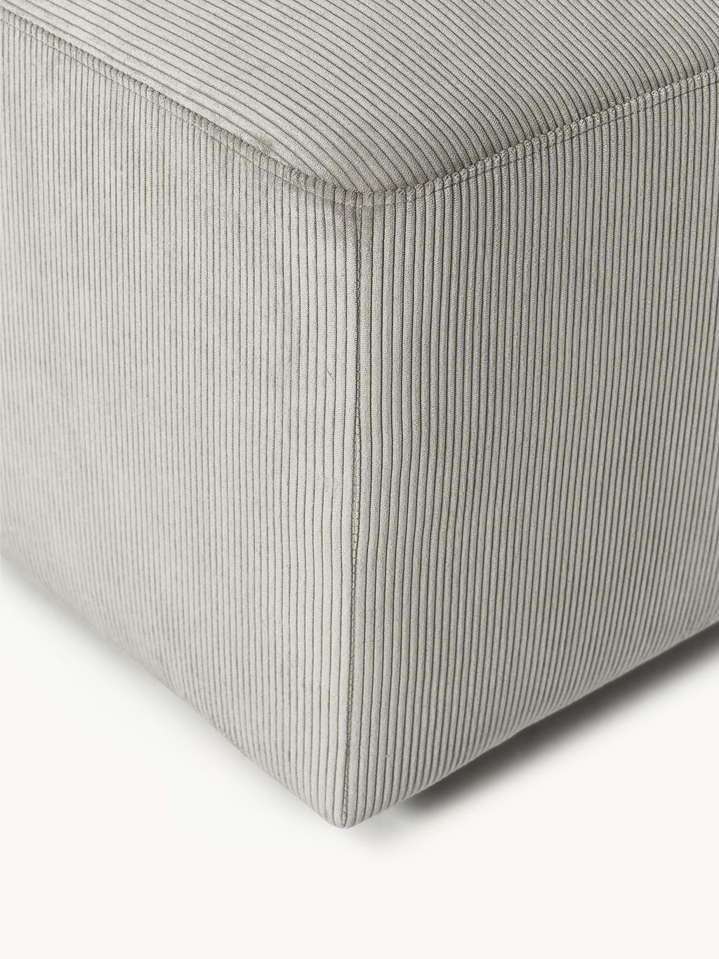 Melva Corduroy Ottoman, W 99 x D 72 cm