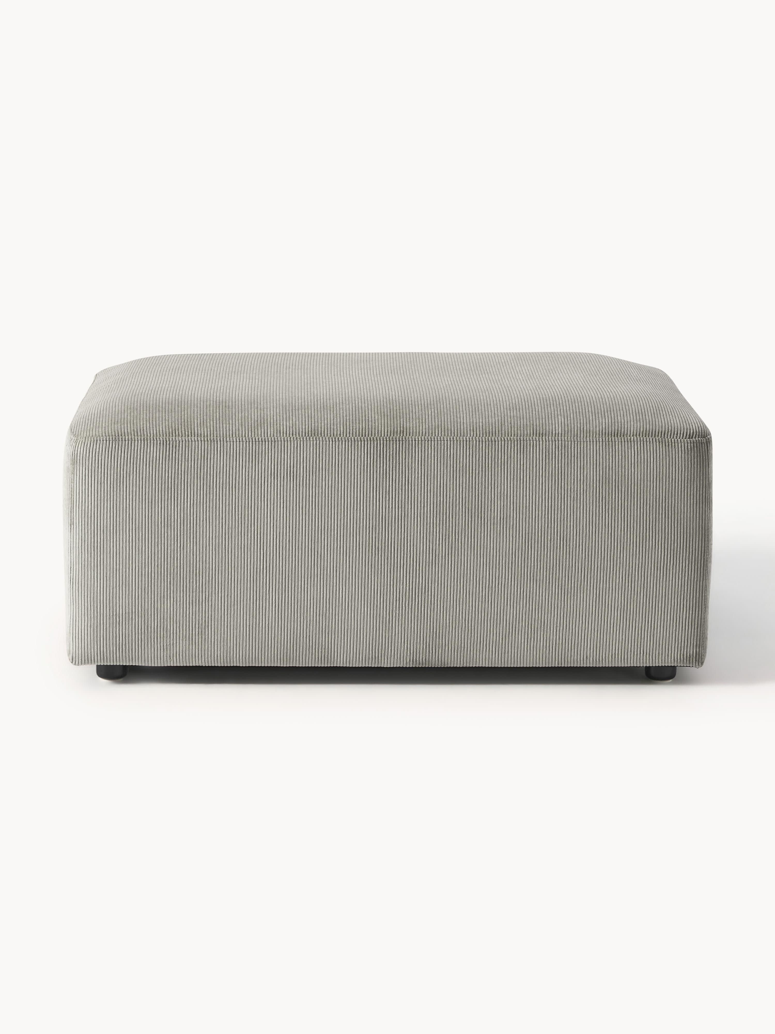 Melva Corduroy Ottoman, W 99 x D 72 cm