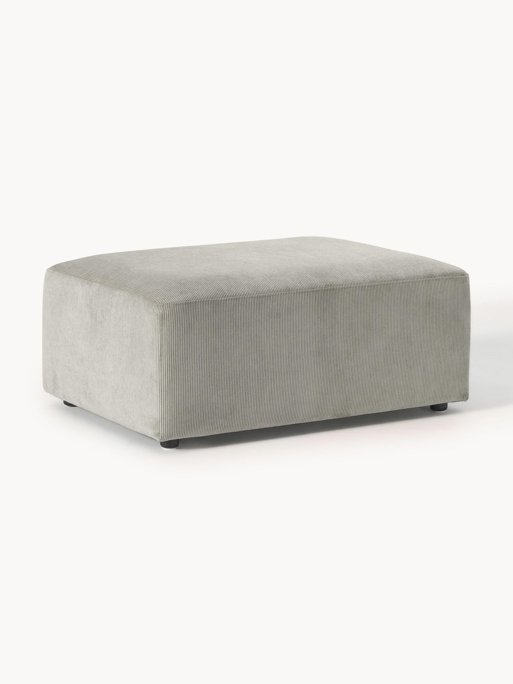 Melva Corduroy Ottoman, W 99 x D 72 cm