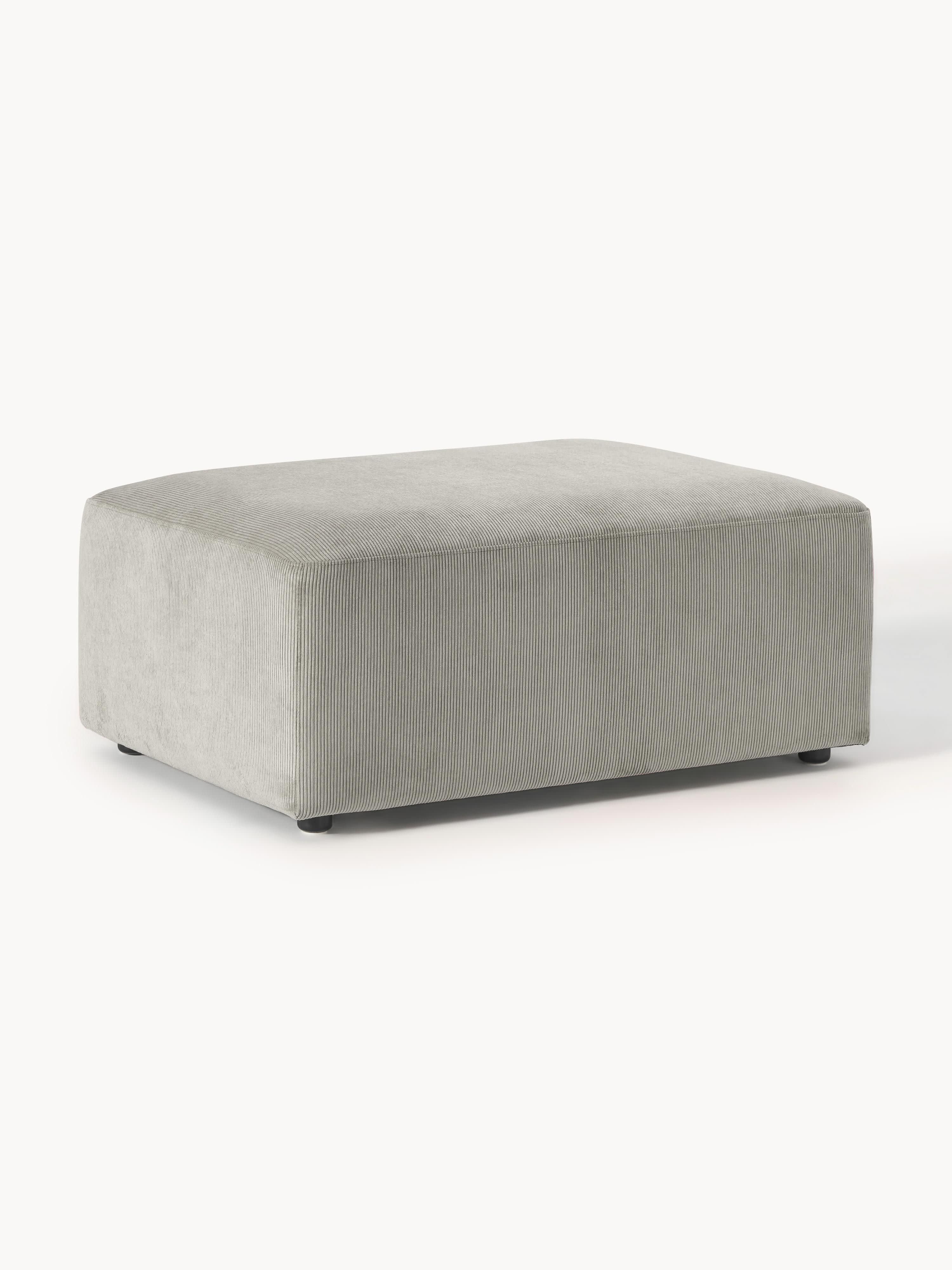 Melva Corduroy Ottoman, W 99 x D 72 cm