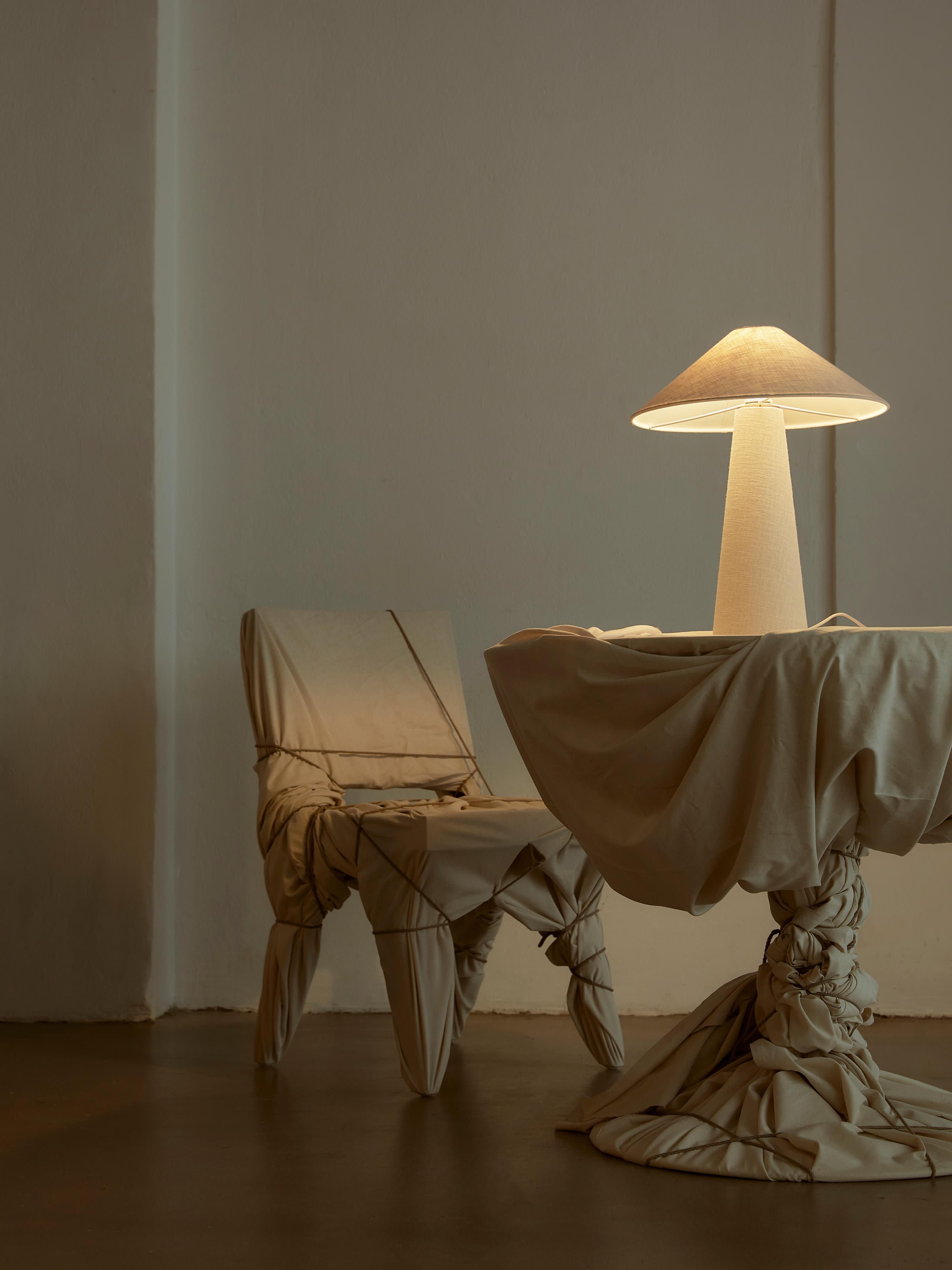 Ilena Large Linen Table Lamp
