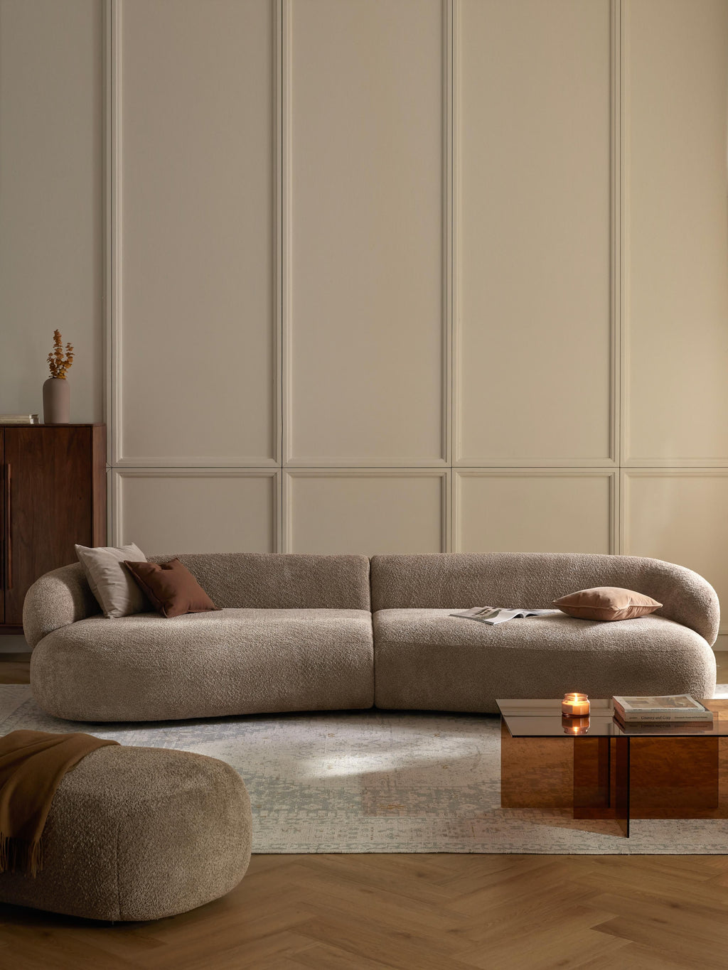 Alba Teddy Bouclé Sofa (4-seater)