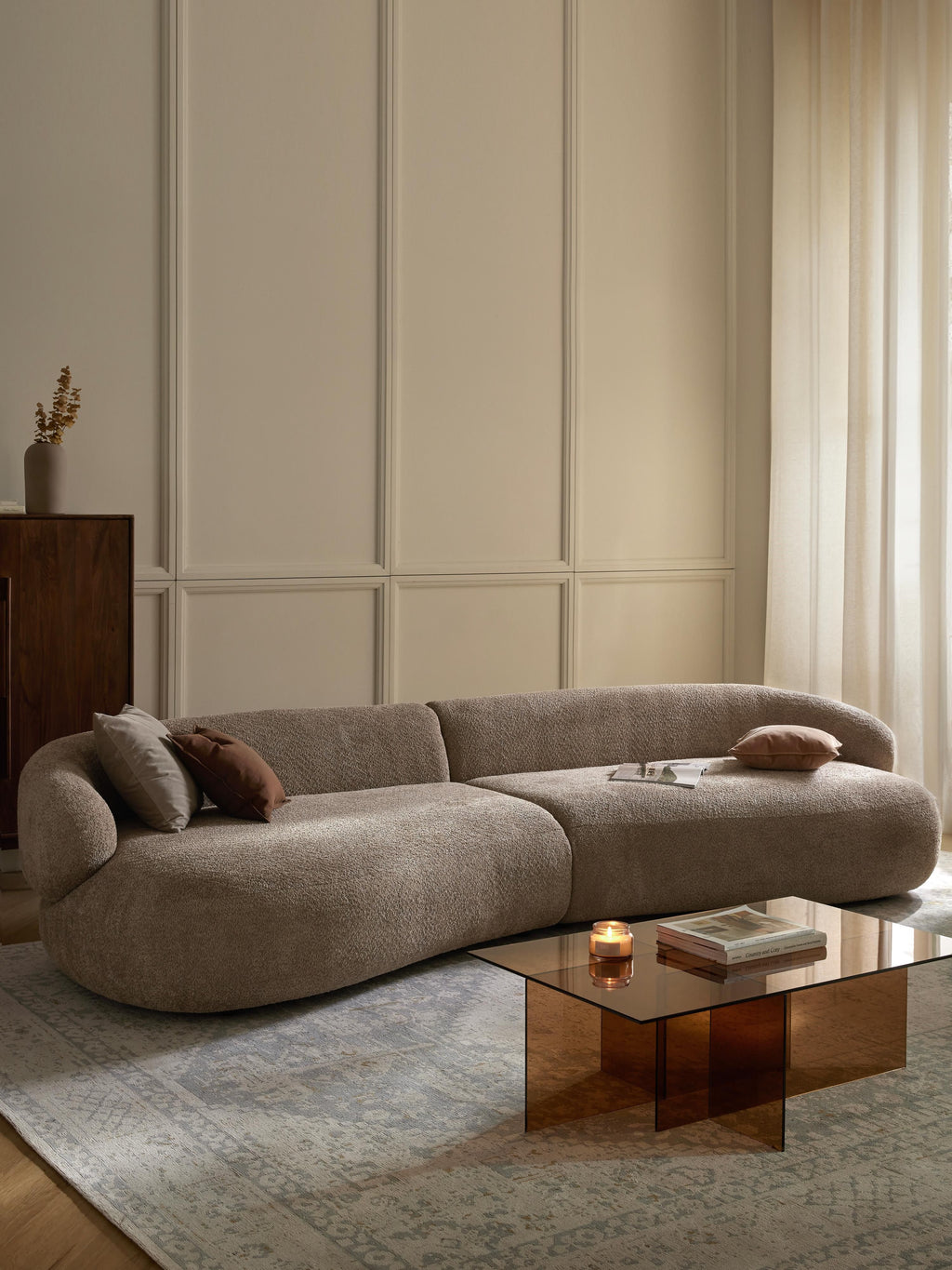 Alba Teddy Bouclé Sofa (4-seater)