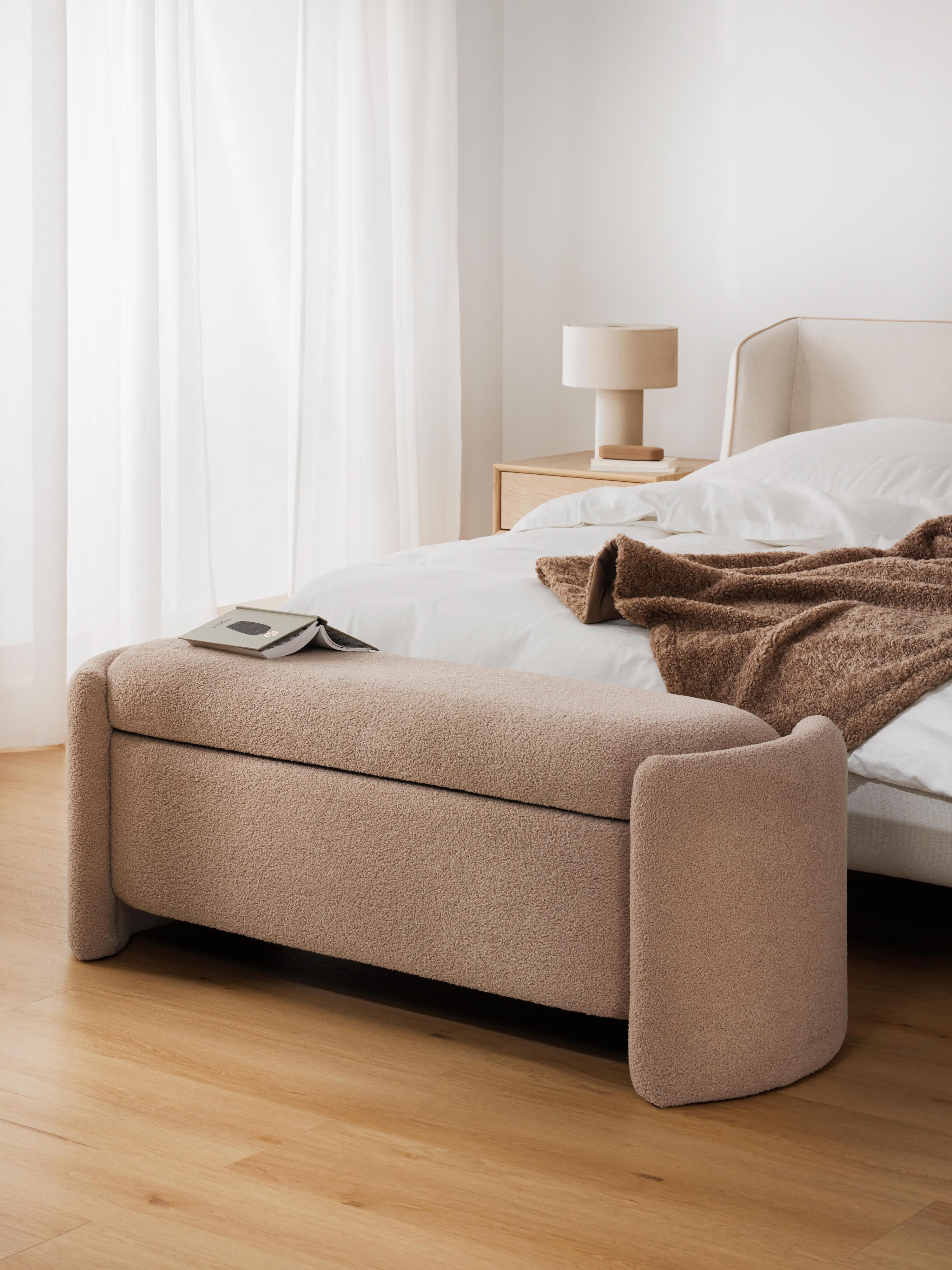 Benji Teddy Upholstered Bench with Storage Space