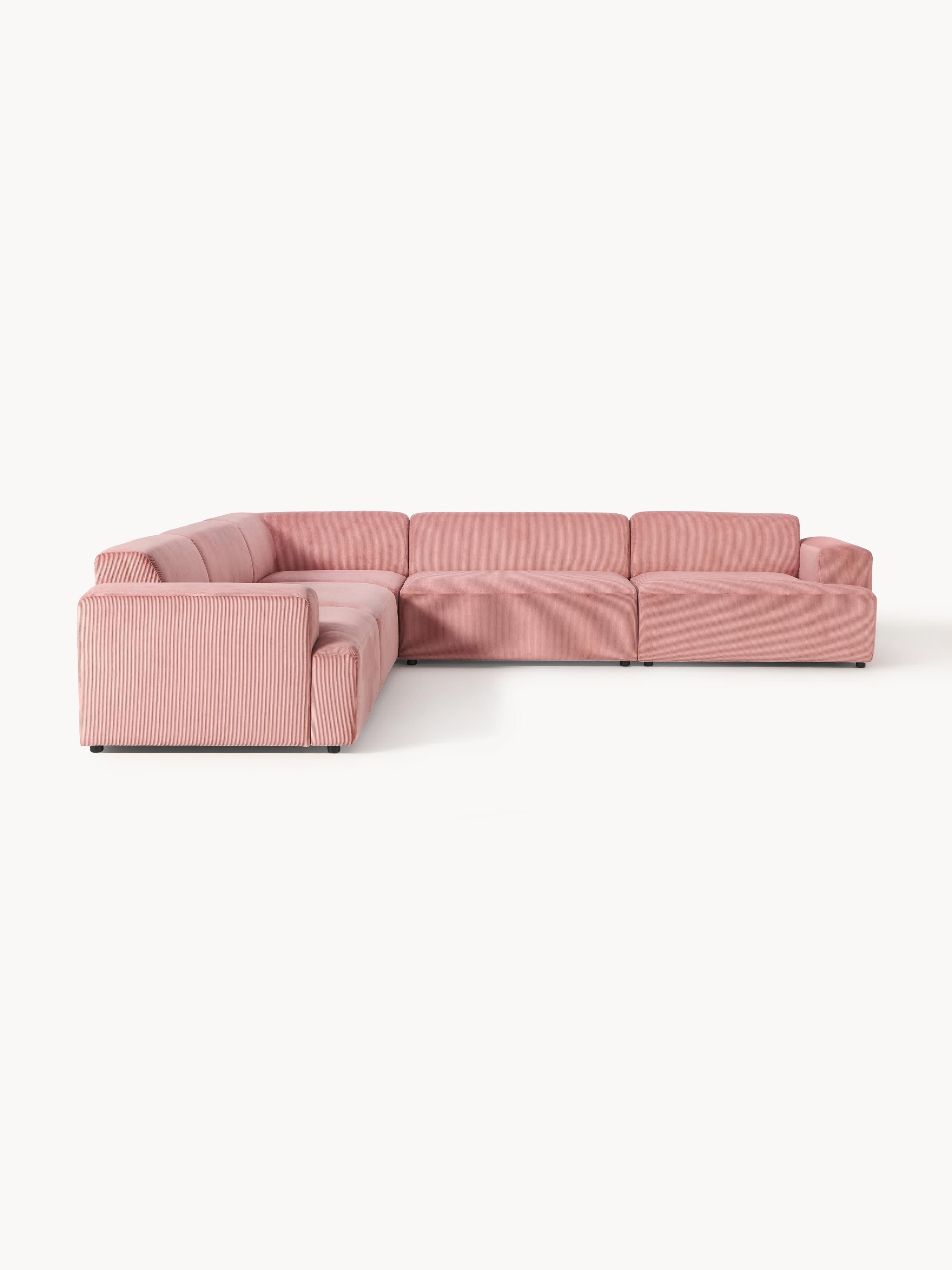 Melva Corduroy Corner Sofa (4-seater)
