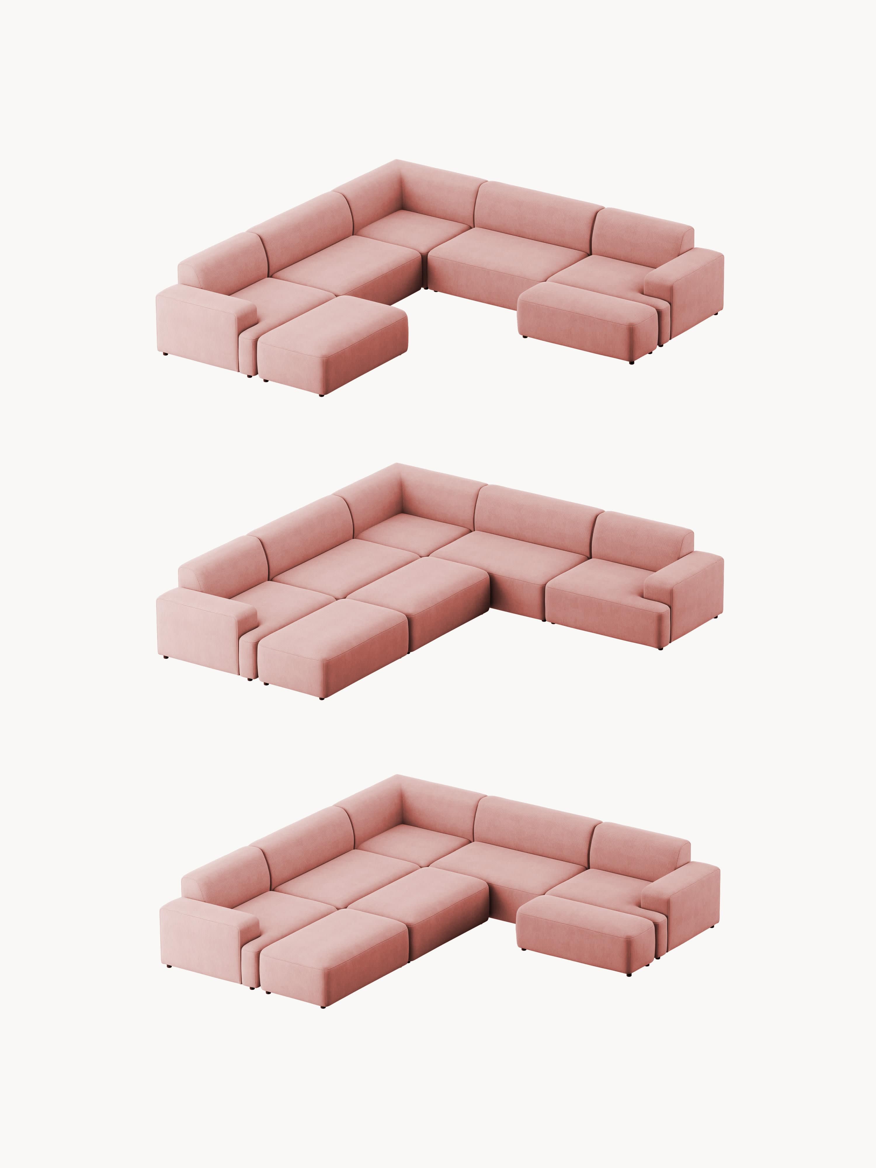 Melva Corduroy Corner Sofa (4-seater)