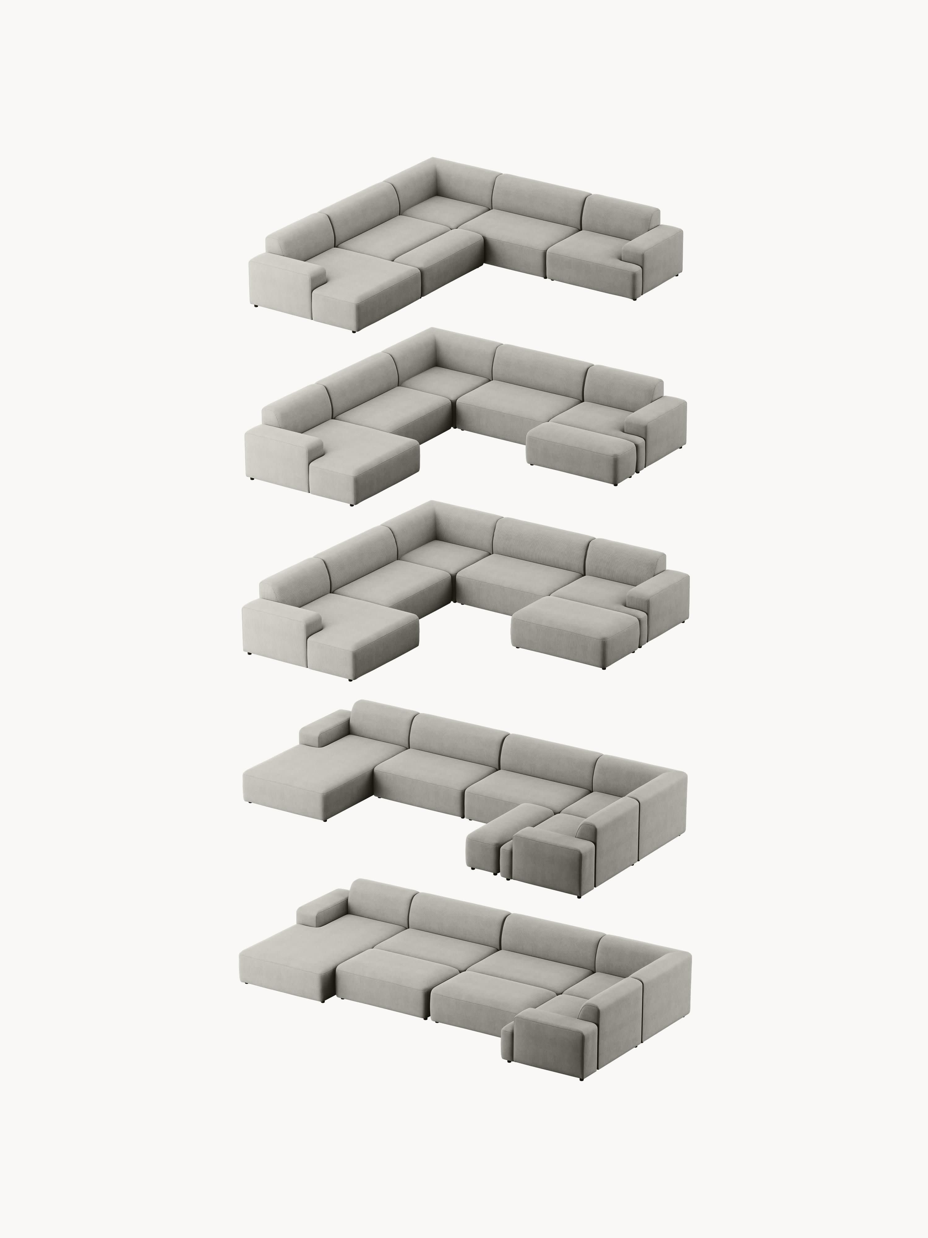 Melva XL Corduroy Corner Sofa