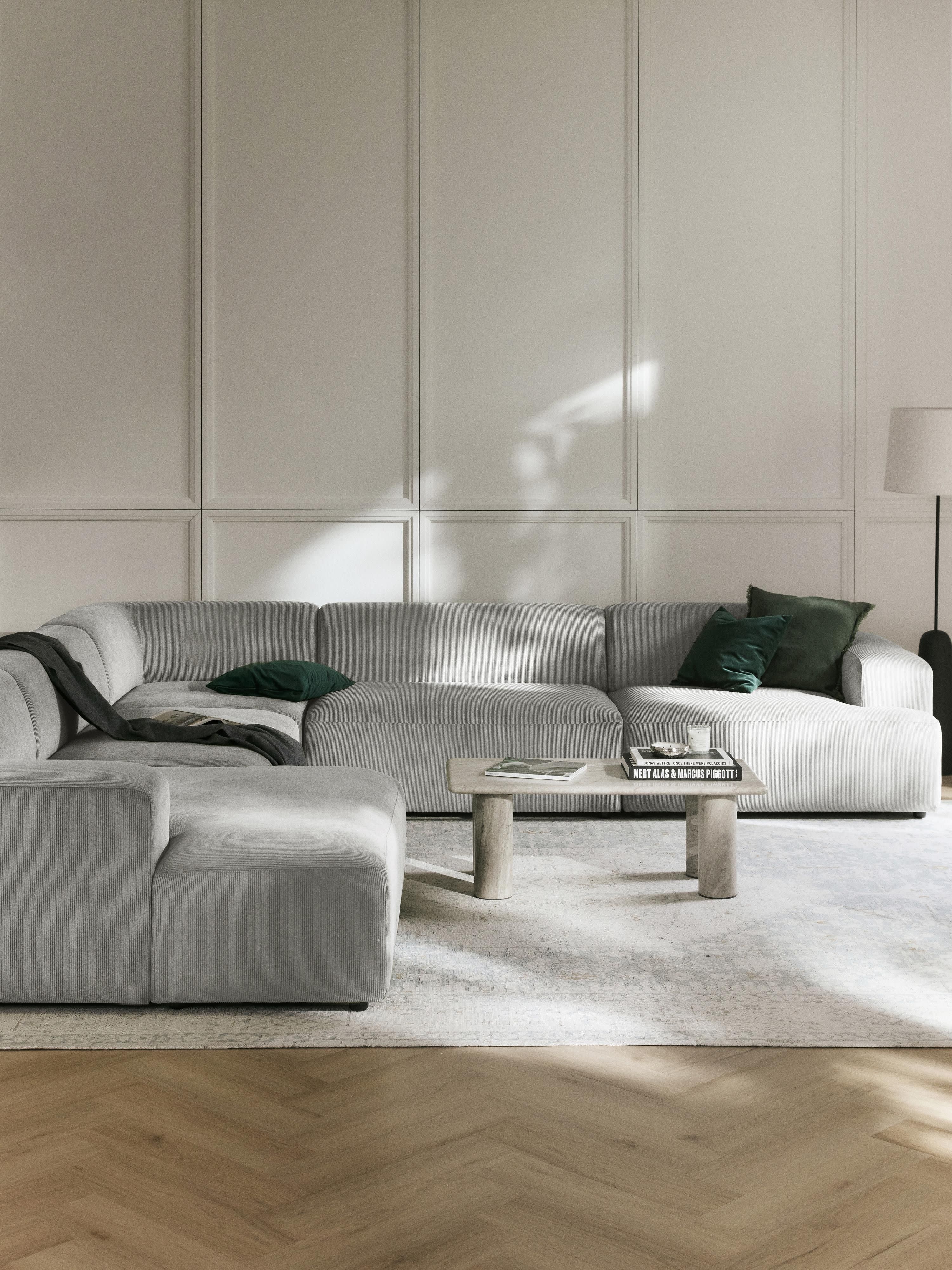 Melva XL Corduroy Corner Sofa