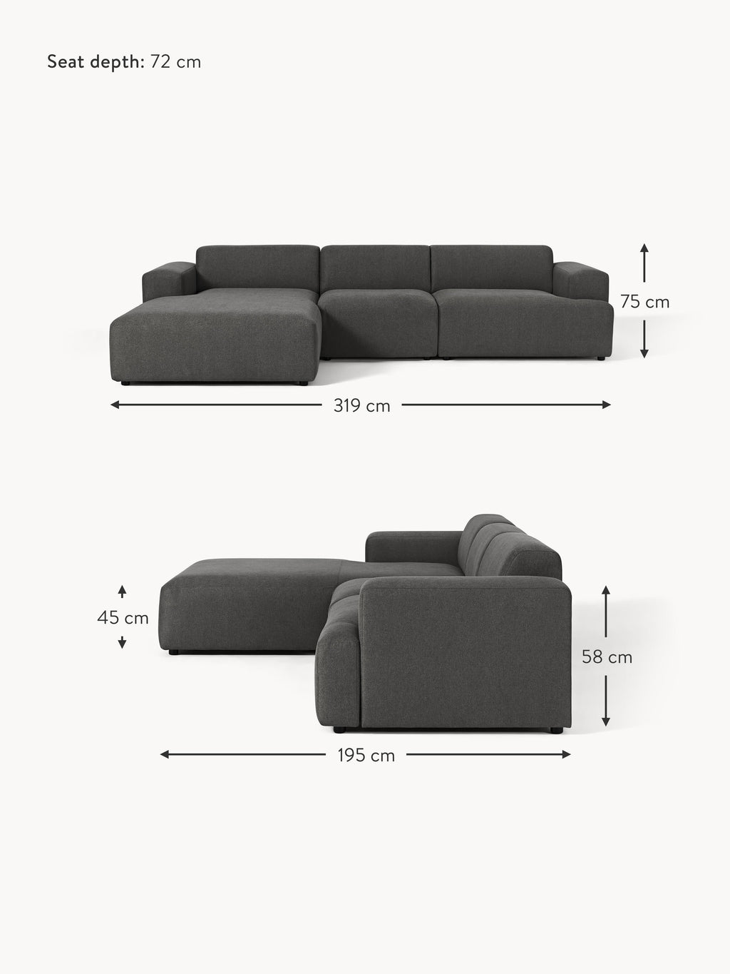 Melva Corner Sofa (4-seater)