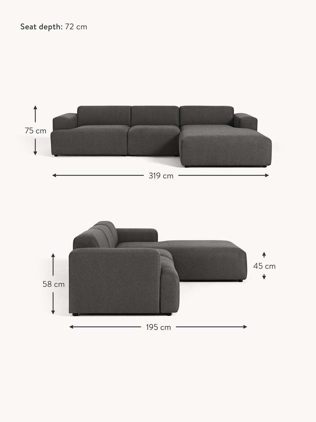 Melva Corner Sofa (4-seater)