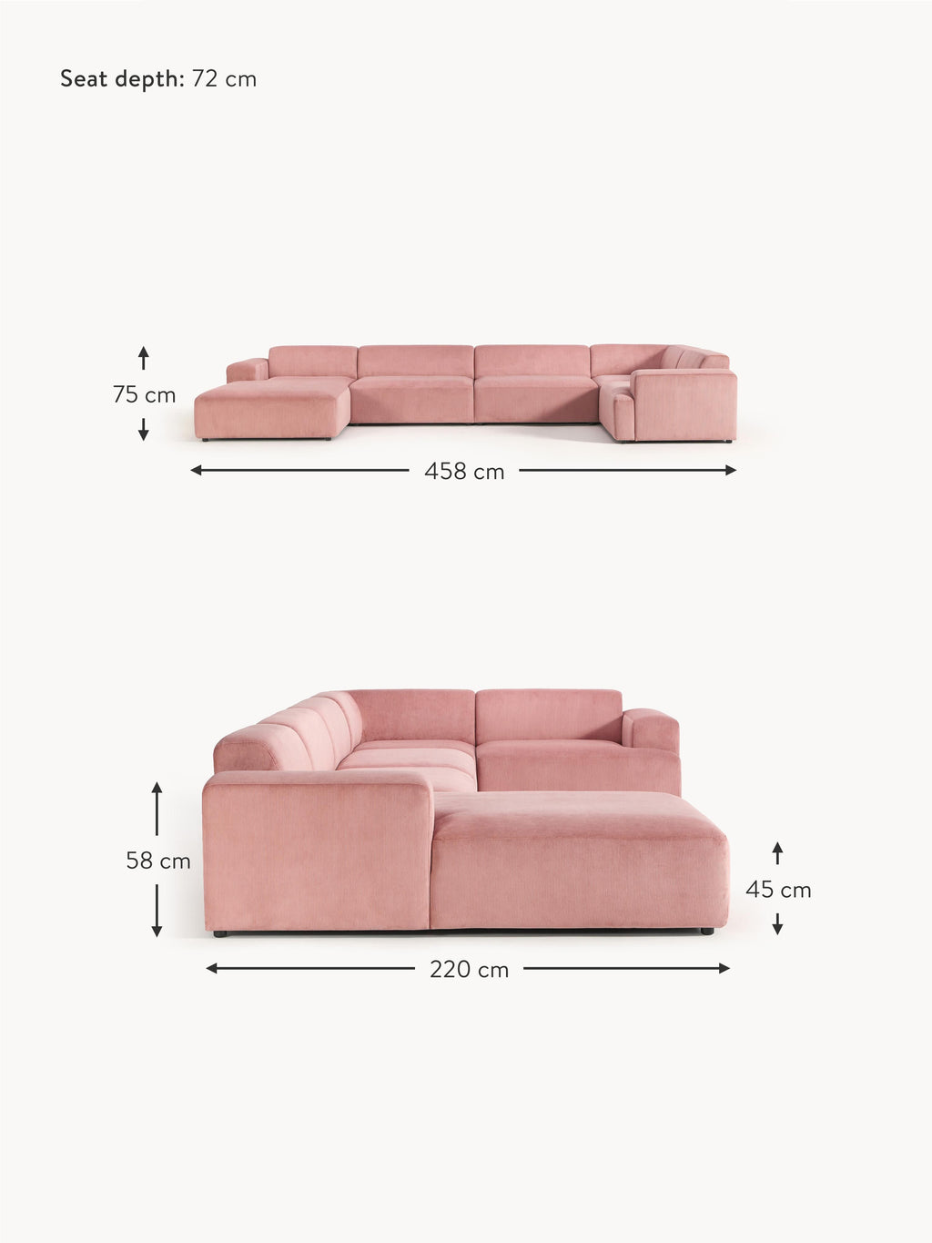 Melva XL Corduroy Sofa