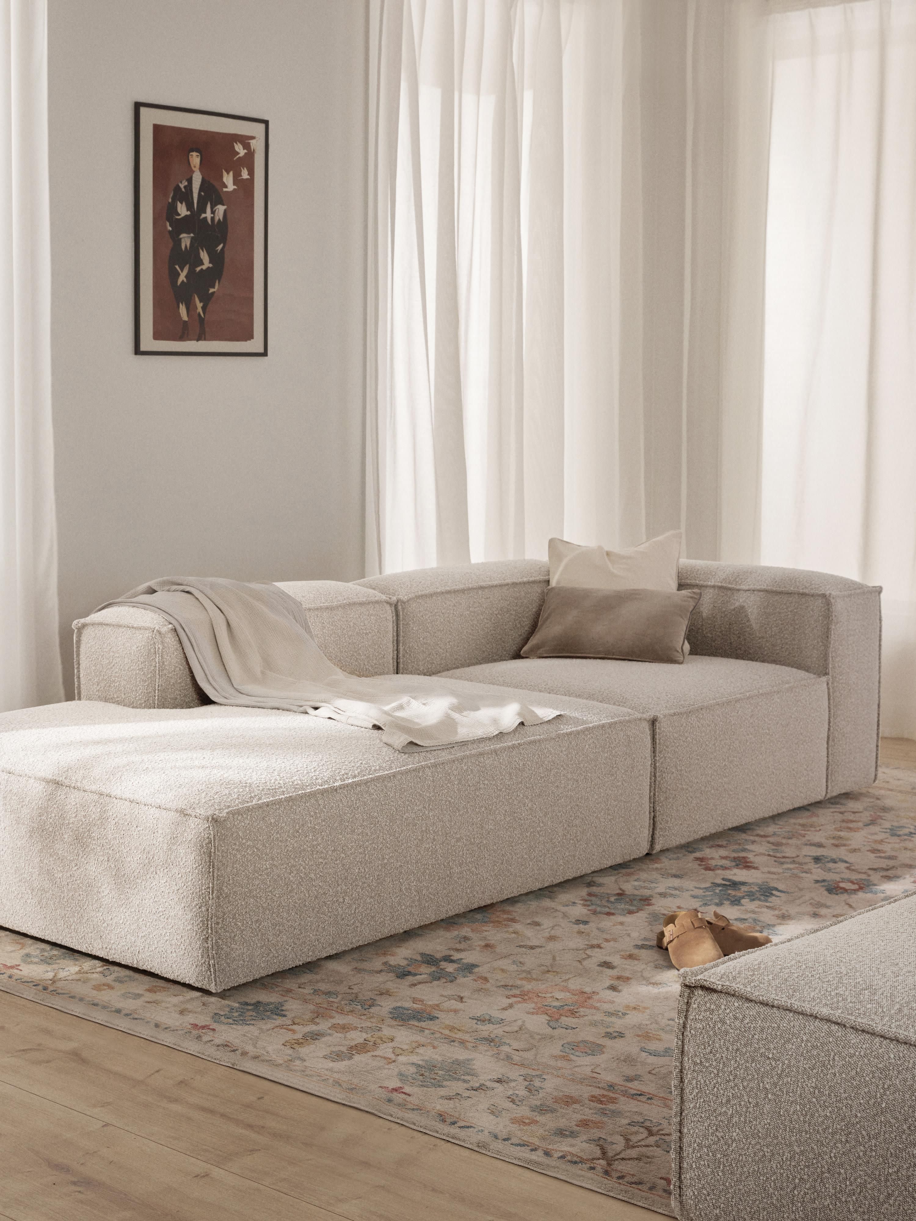 Lennon Bouclé Modular Ottoman