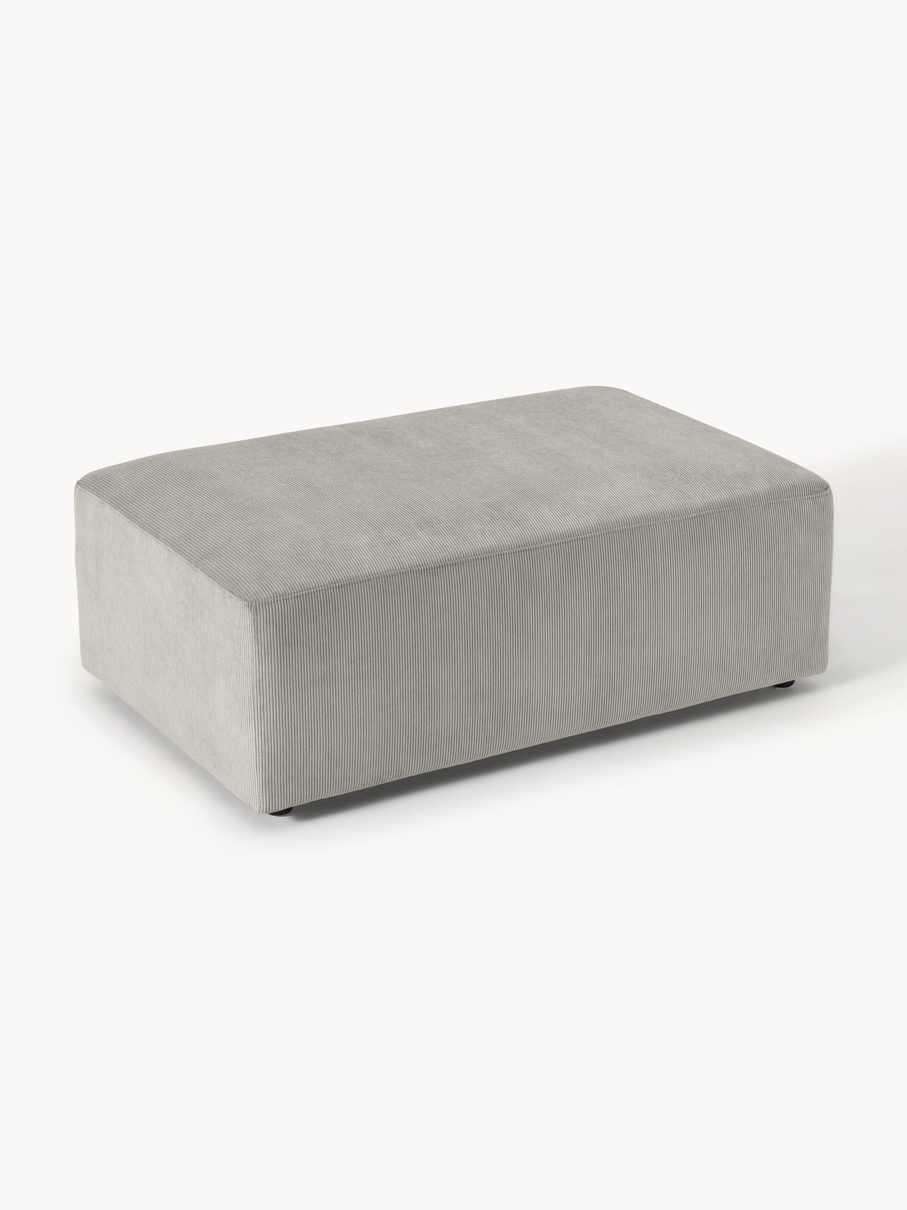Melva Corduroy XL Ottoman, W 116 x D 72 cm
