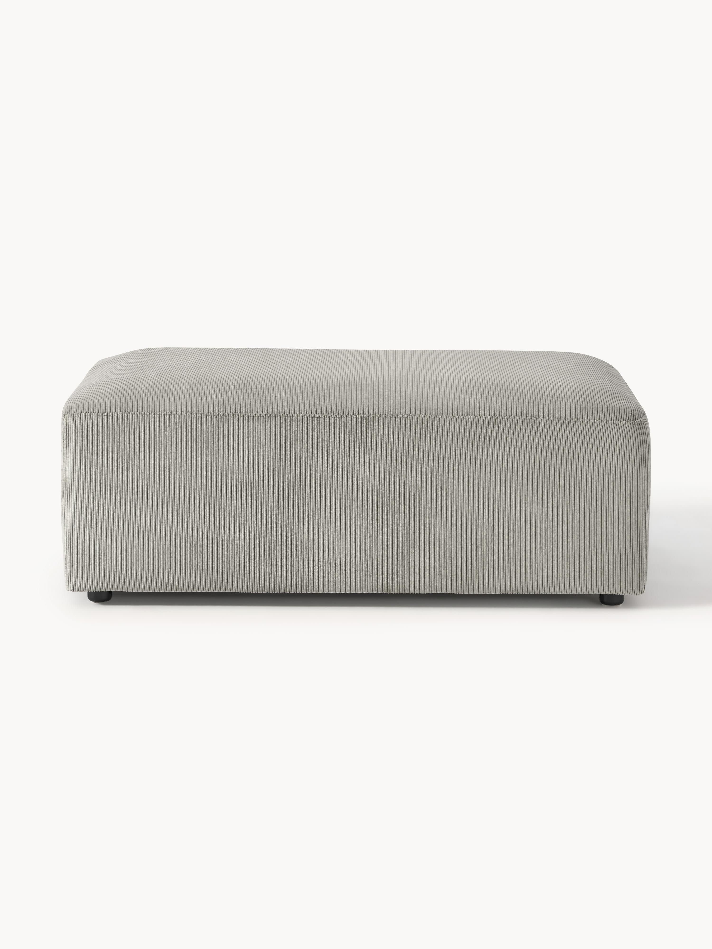 Melva Corduroy XL Ottoman, W 116 x D 72 cm