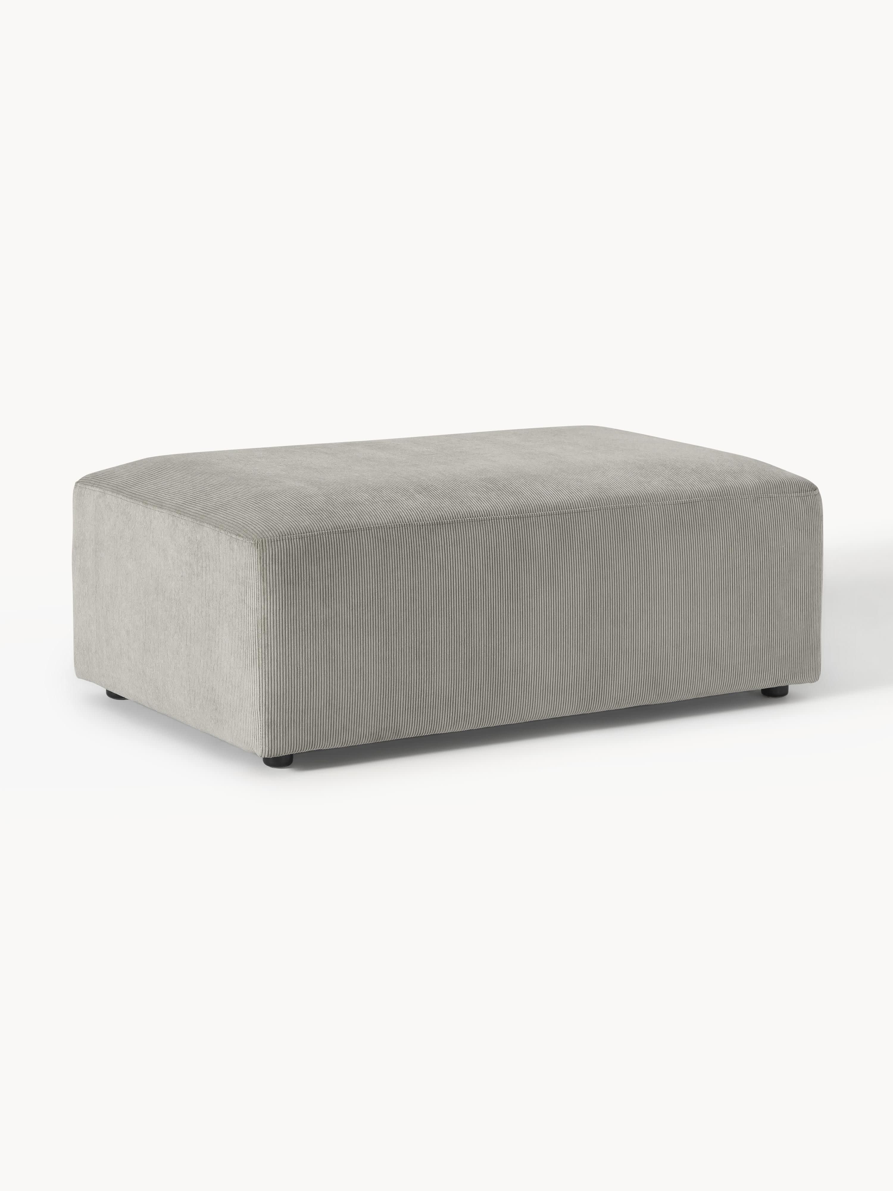 Melva Corduroy XL Ottoman, W 116 x D 72 cm