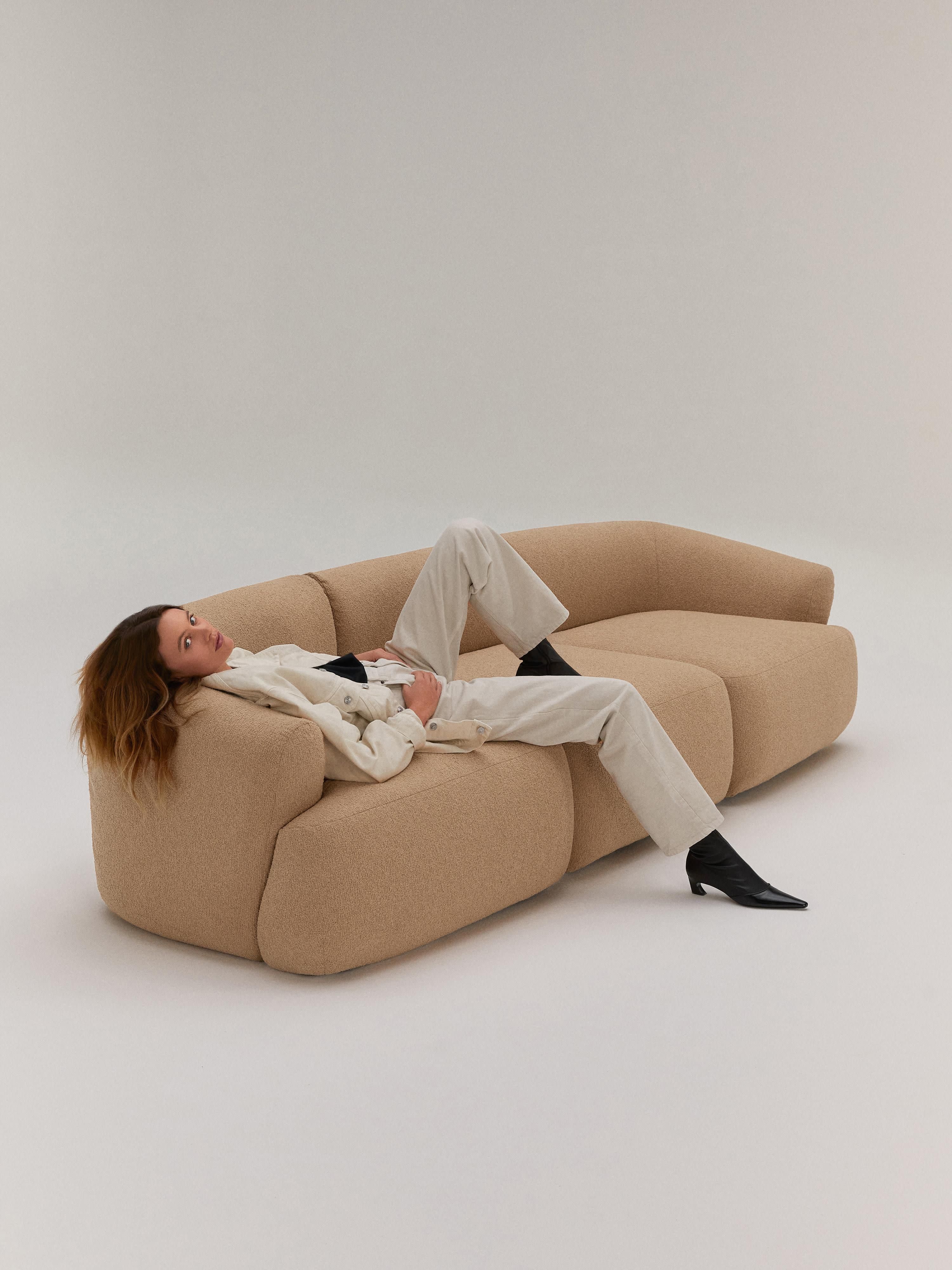 Sofia Modular Bouclé Sofa (4-seater)