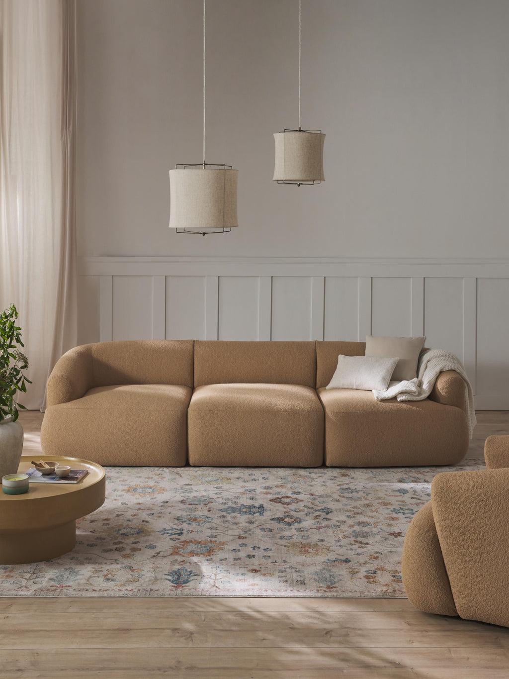 Sofia Modular Bouclé Sofa (4-seater)