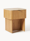 Gallery image 1 - Wooden Bedside Table Zumi with Travertine Table Top