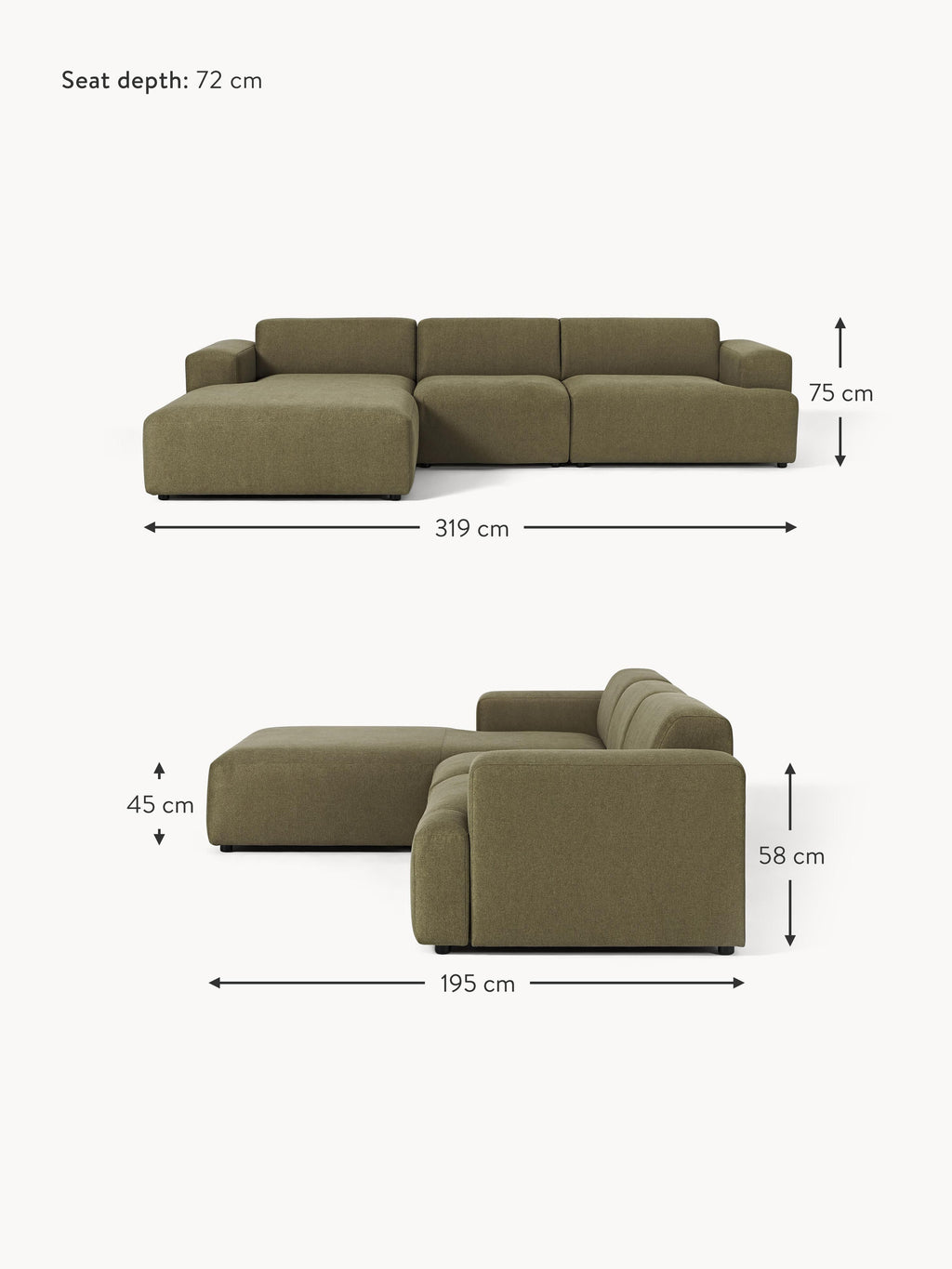 Melva Corner Sofa (4-seater)