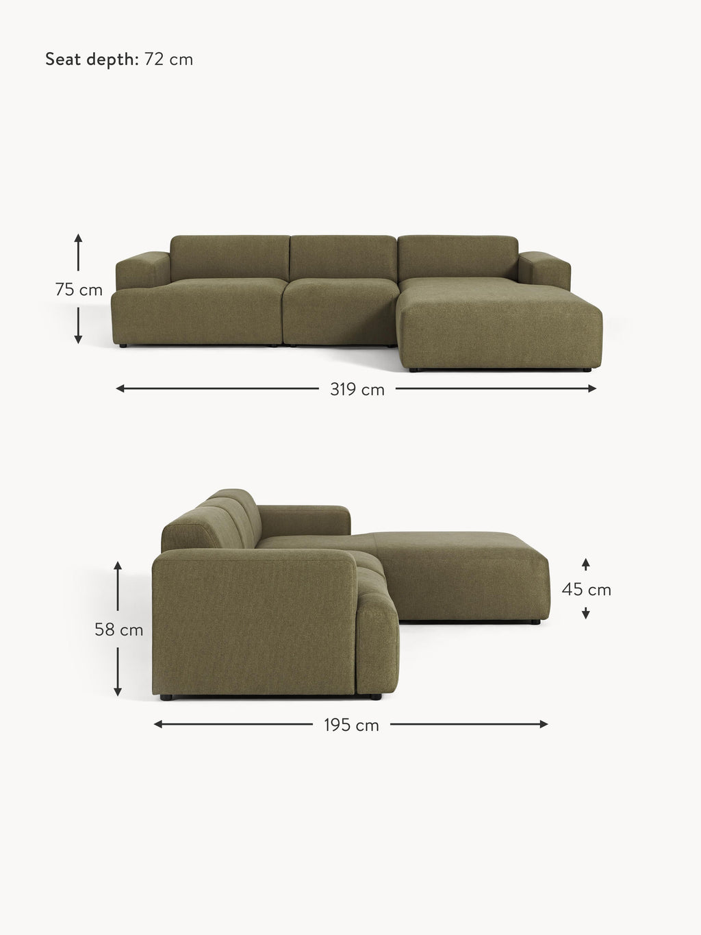 Melva Corner Sofa (4-seater)