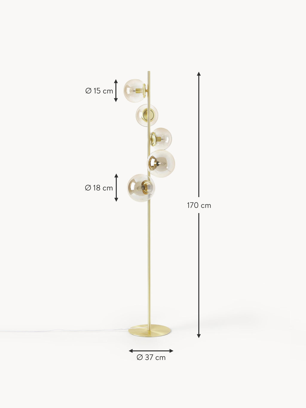 Casey Glass Floor Lamp
