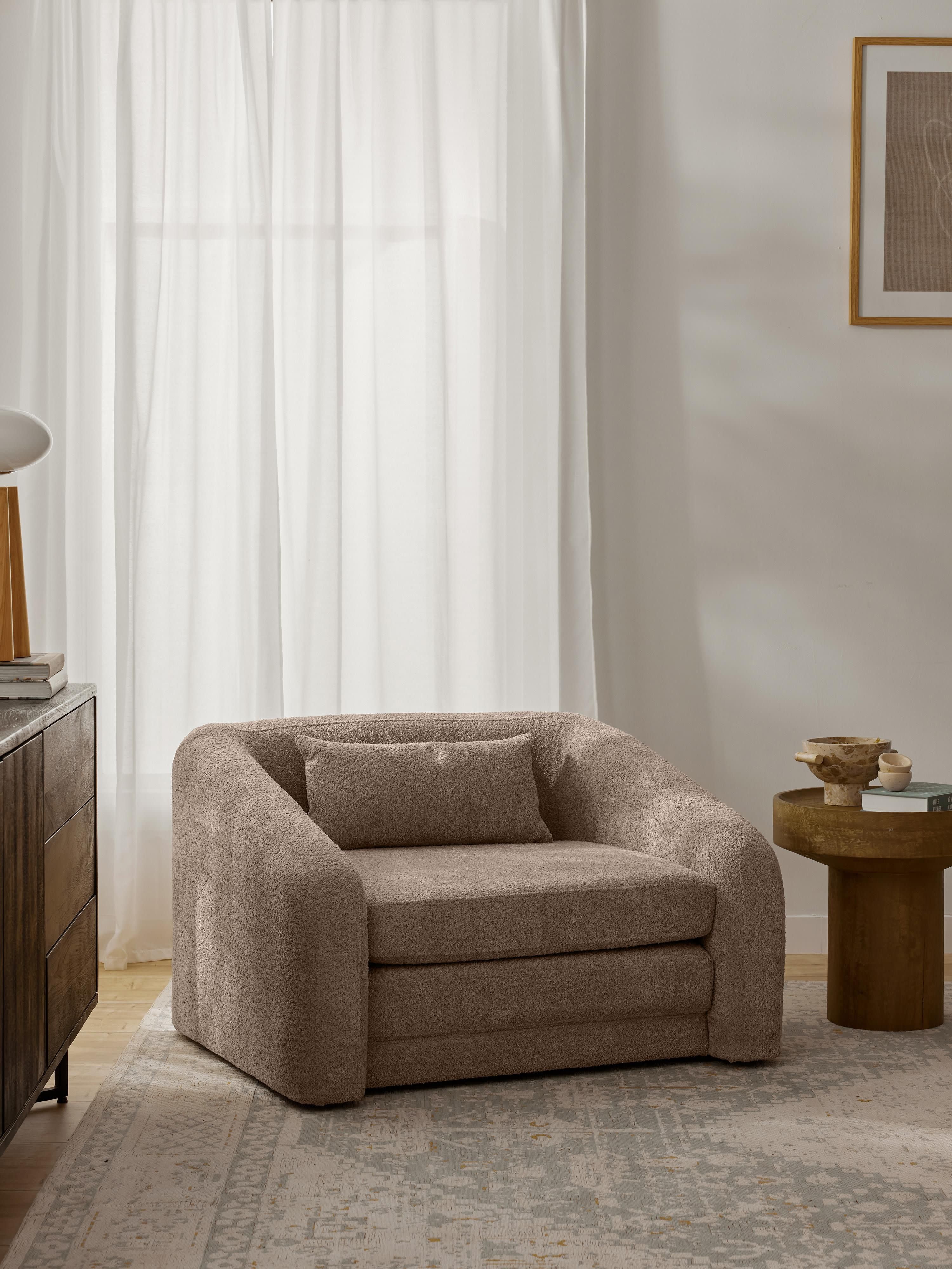 Eliot Teddy Bouclé Armchair Bed