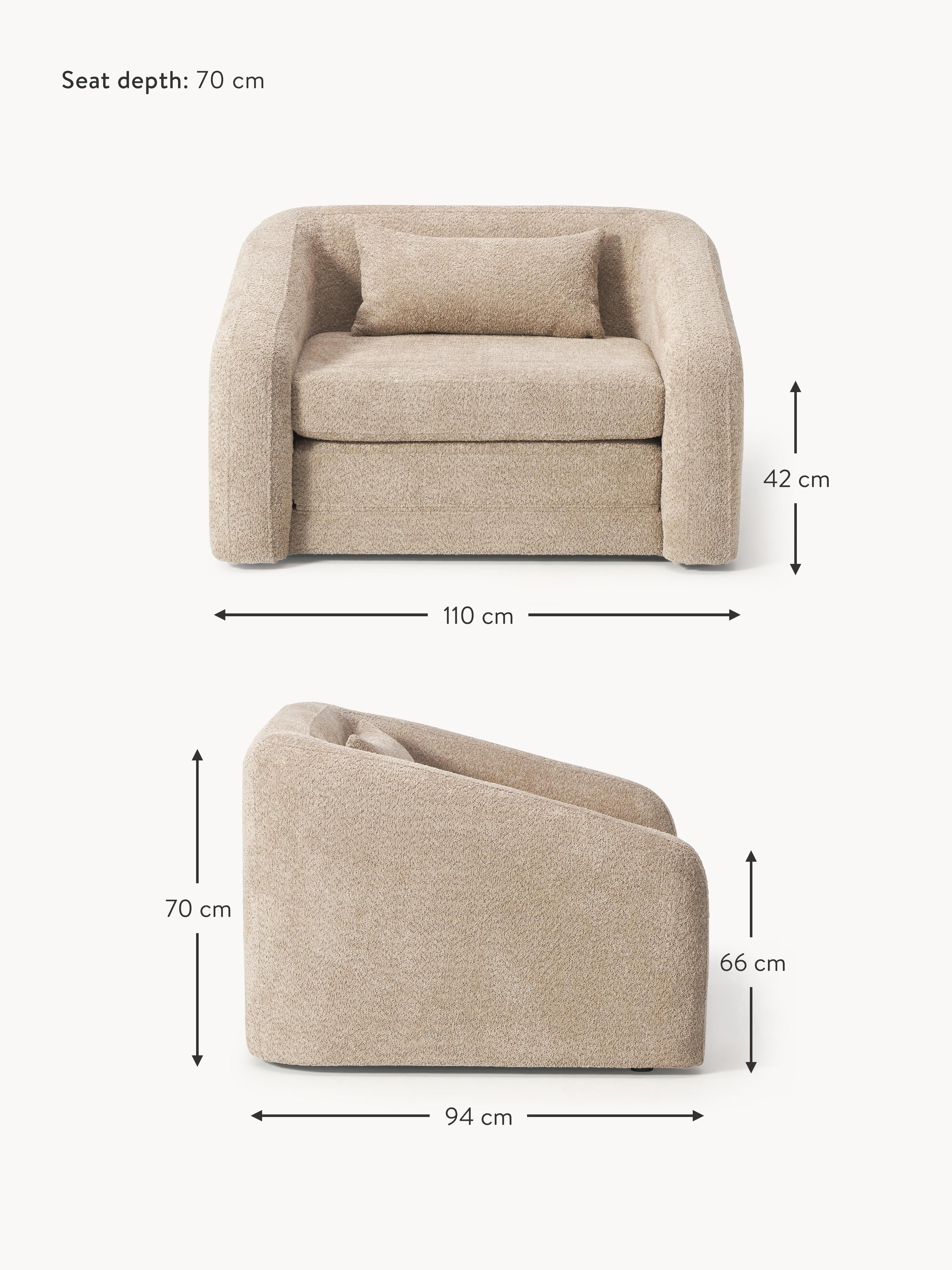 Eliot Teddy Bouclé Armchair Bed