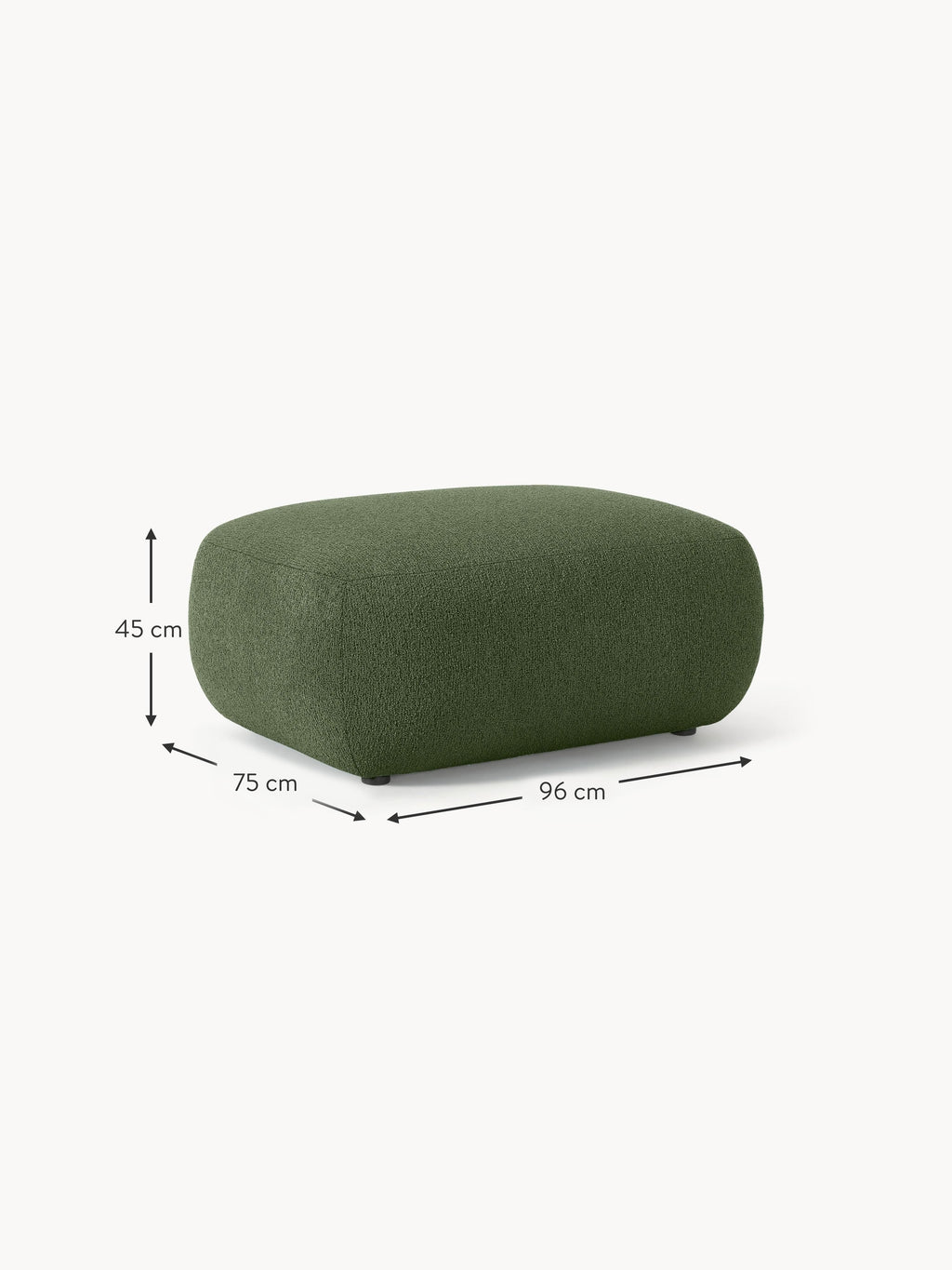 Sofia Bouclé Ottoman