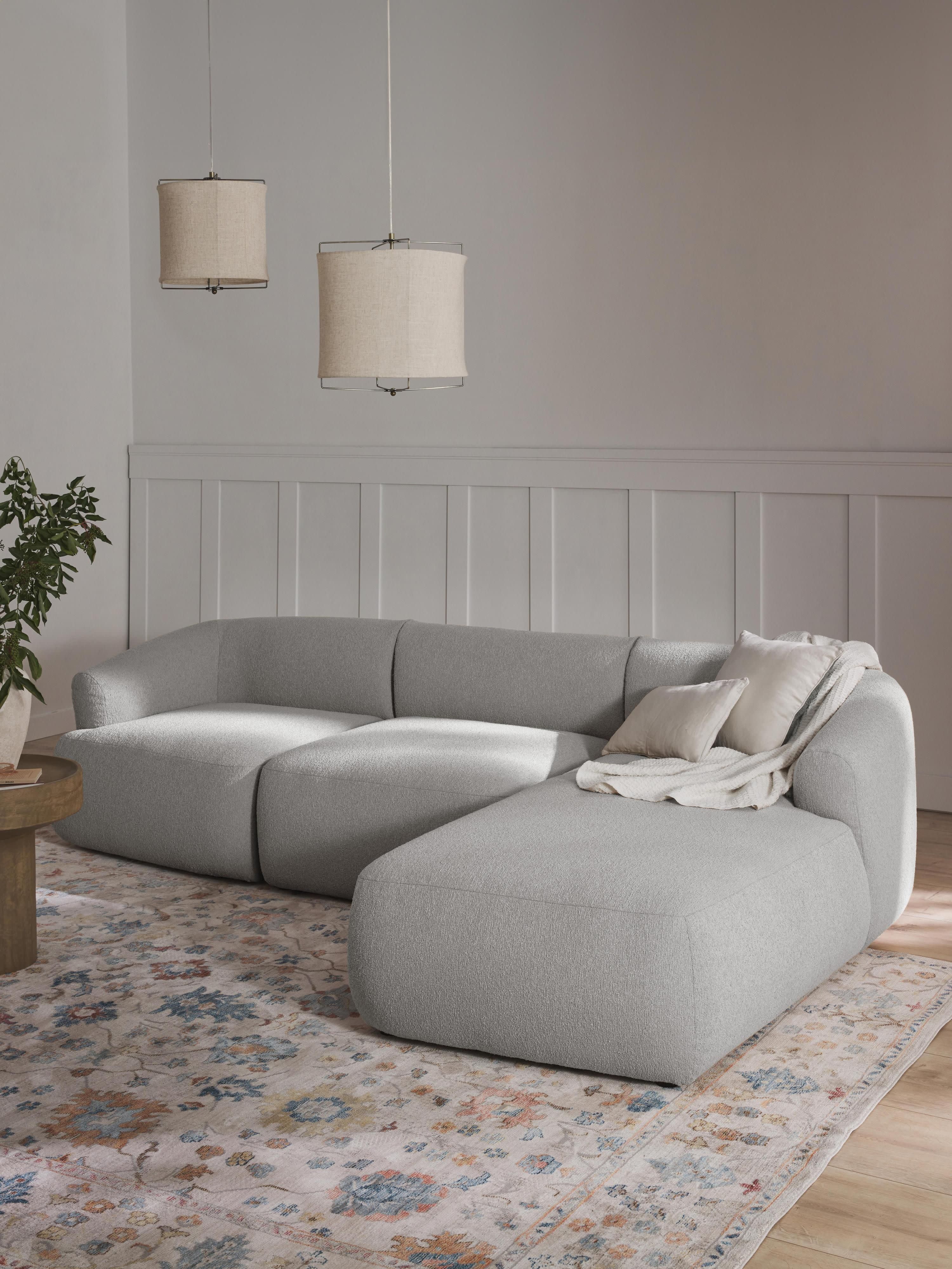 Sofia Modular Bouclé Corner Sofa (4-seater)