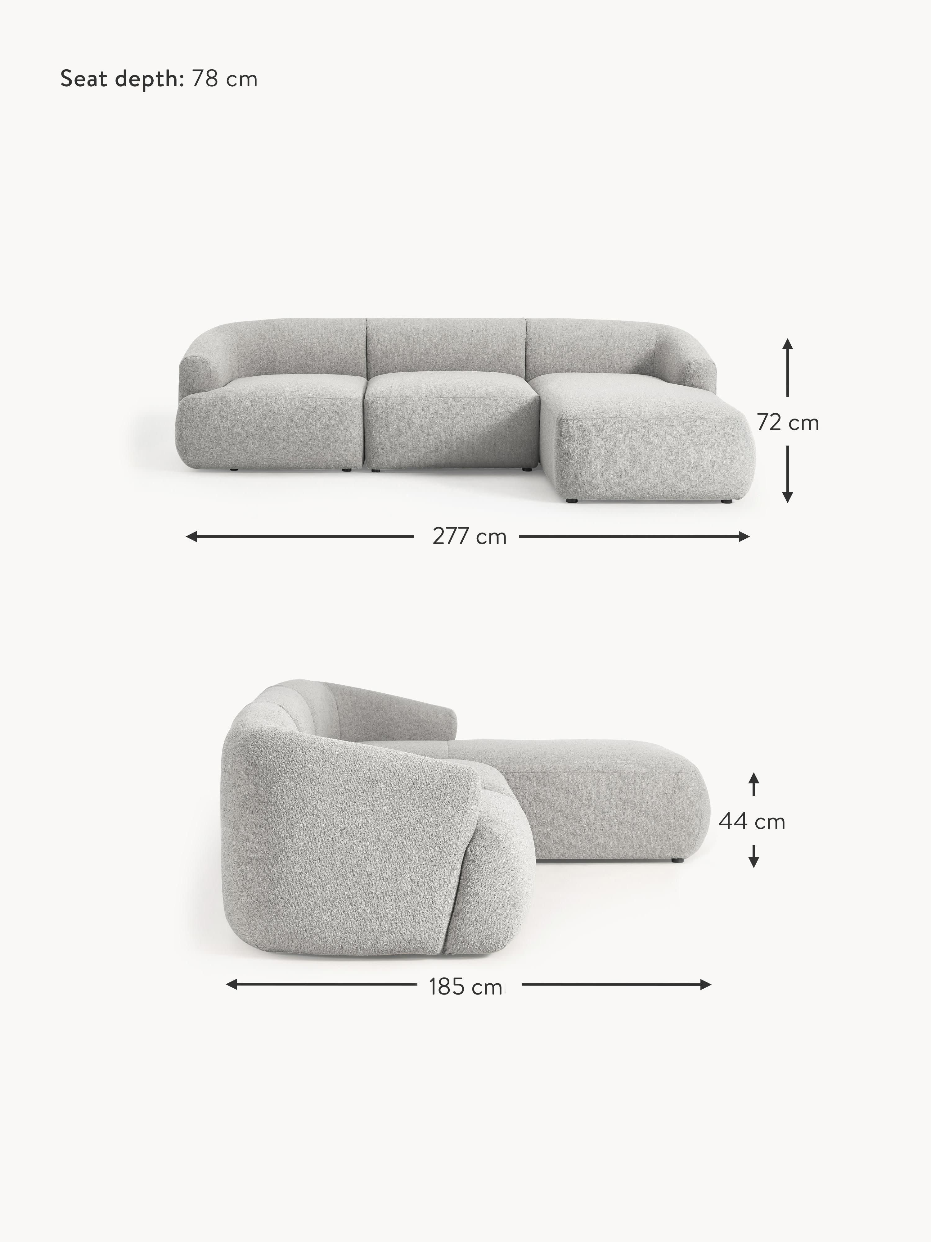 Sofia Modular Bouclé Corner Sofa (4-seater)