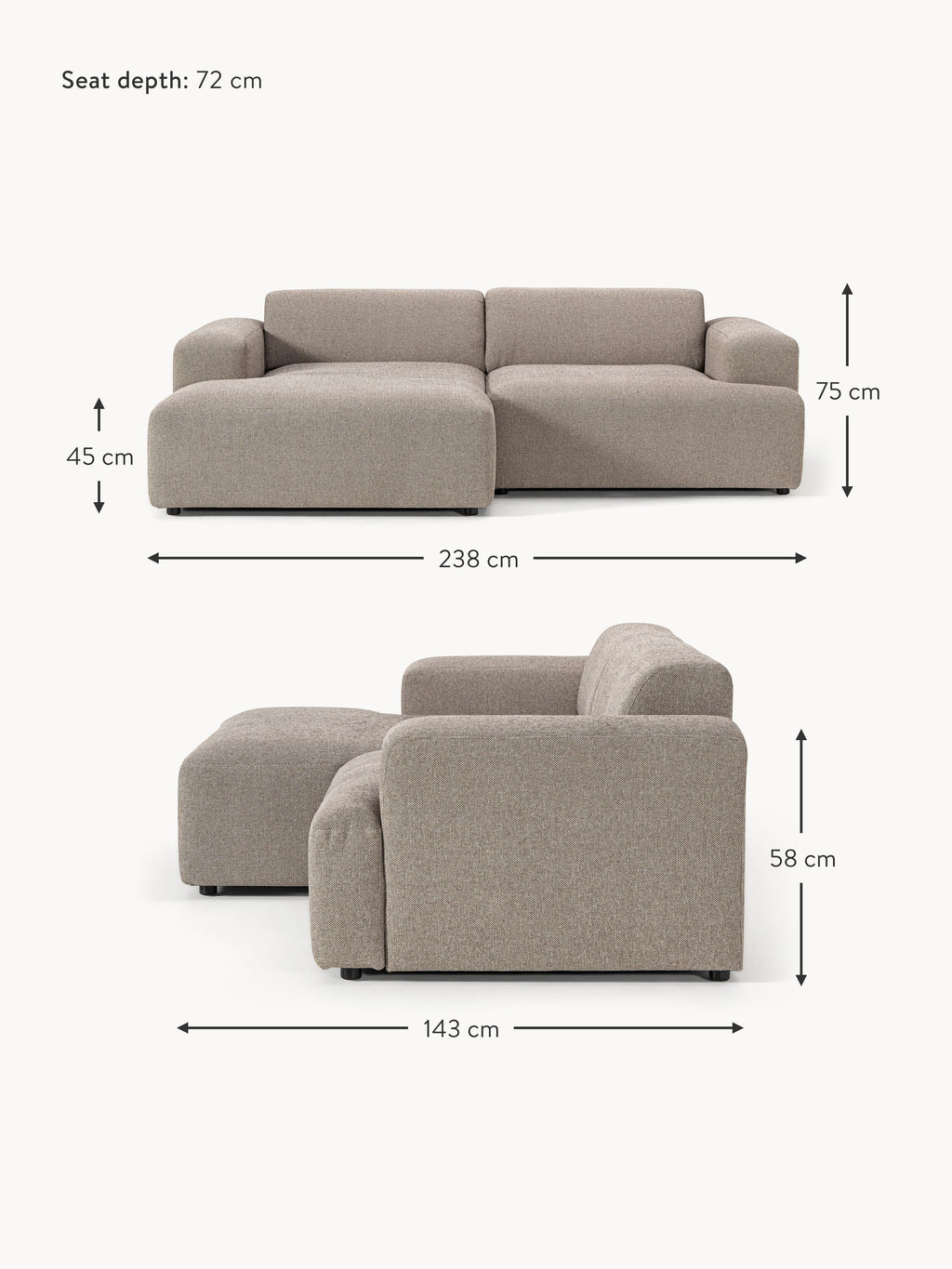 Melva Corner Sofa (3-seater)