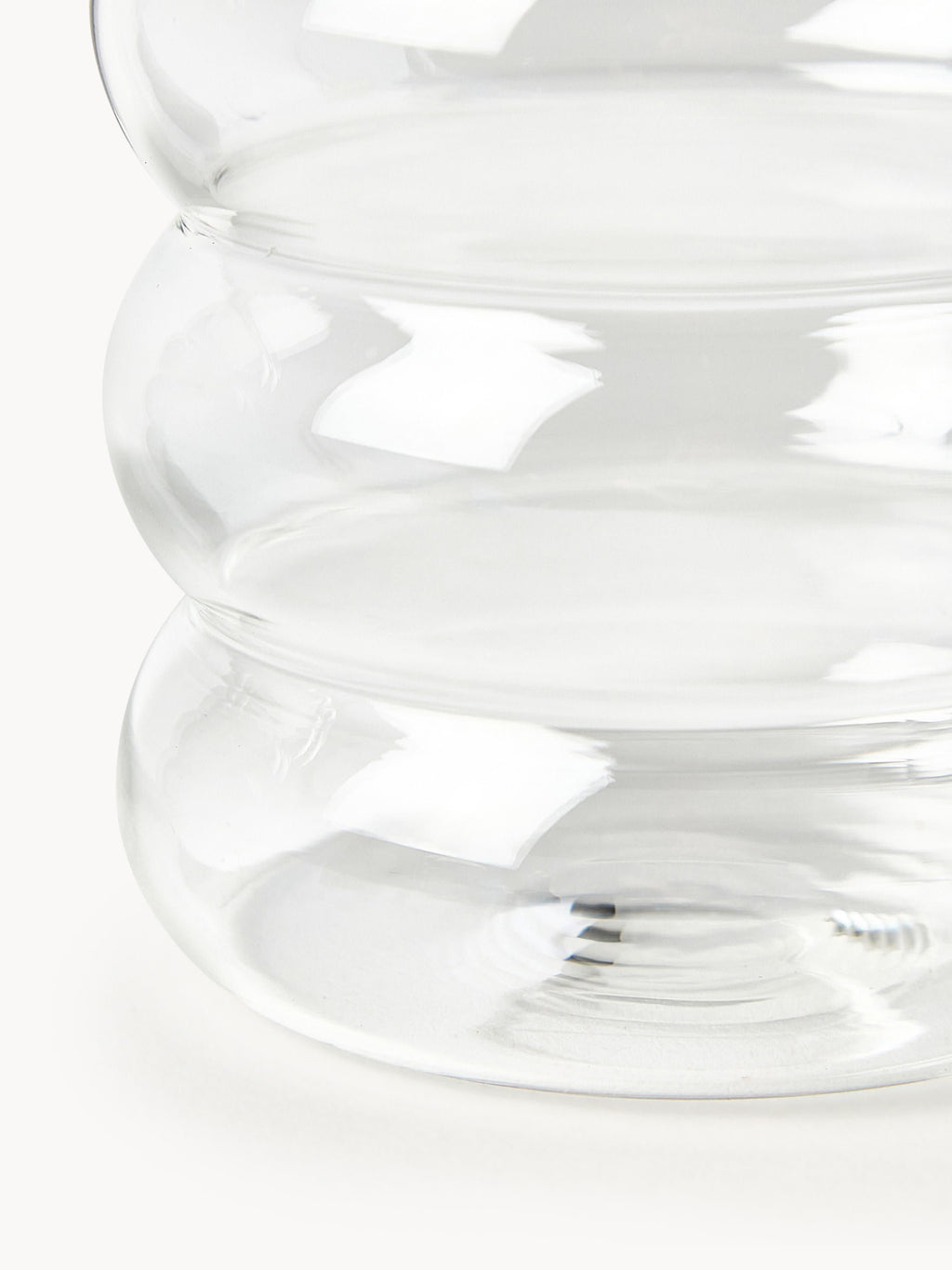 Bubbly Mouth-Blown Borosilicate Tumblers, Set of 4