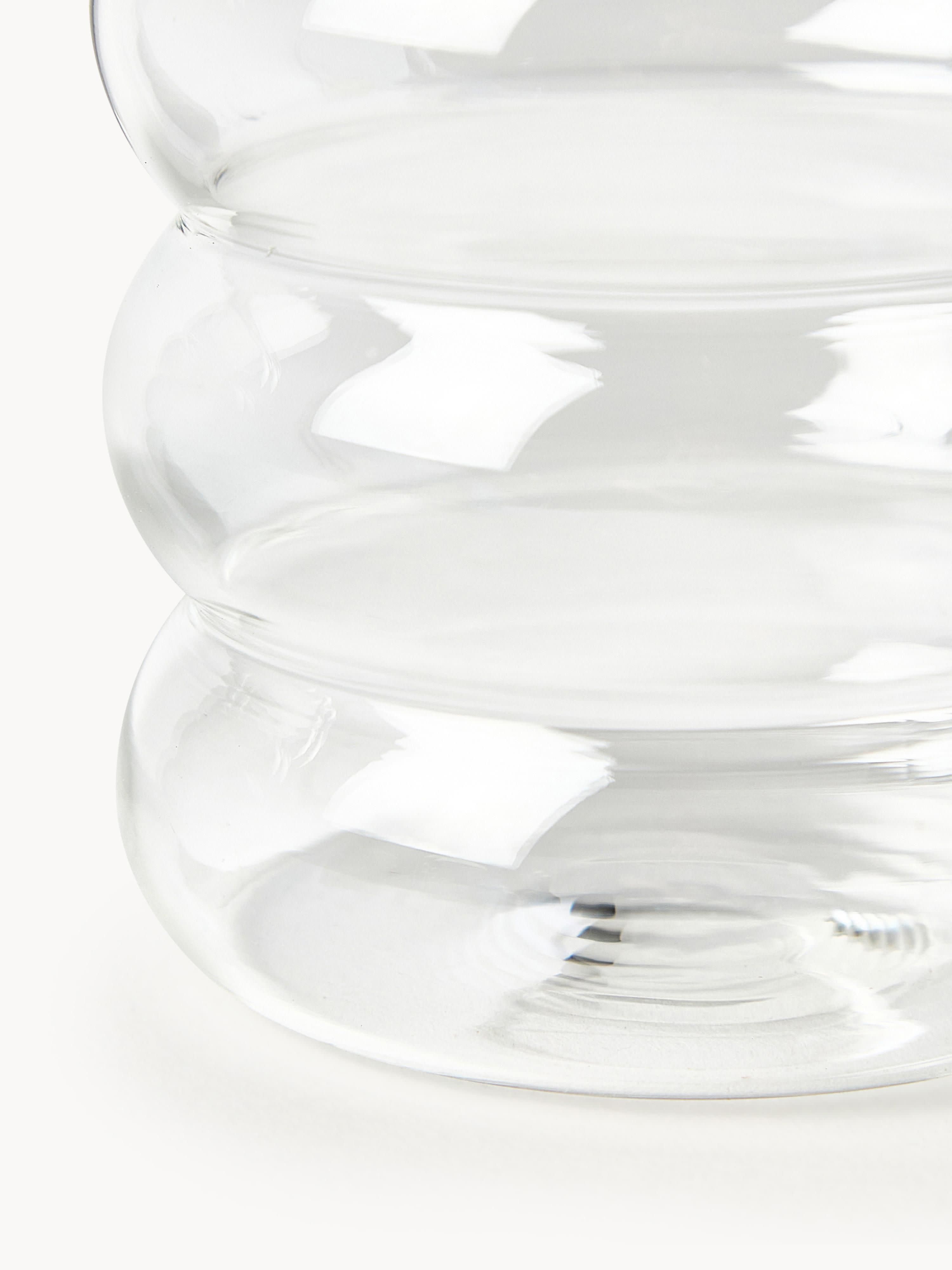 Bubbly Mouth-Blown Borosilicate Tumblers, Set of 4