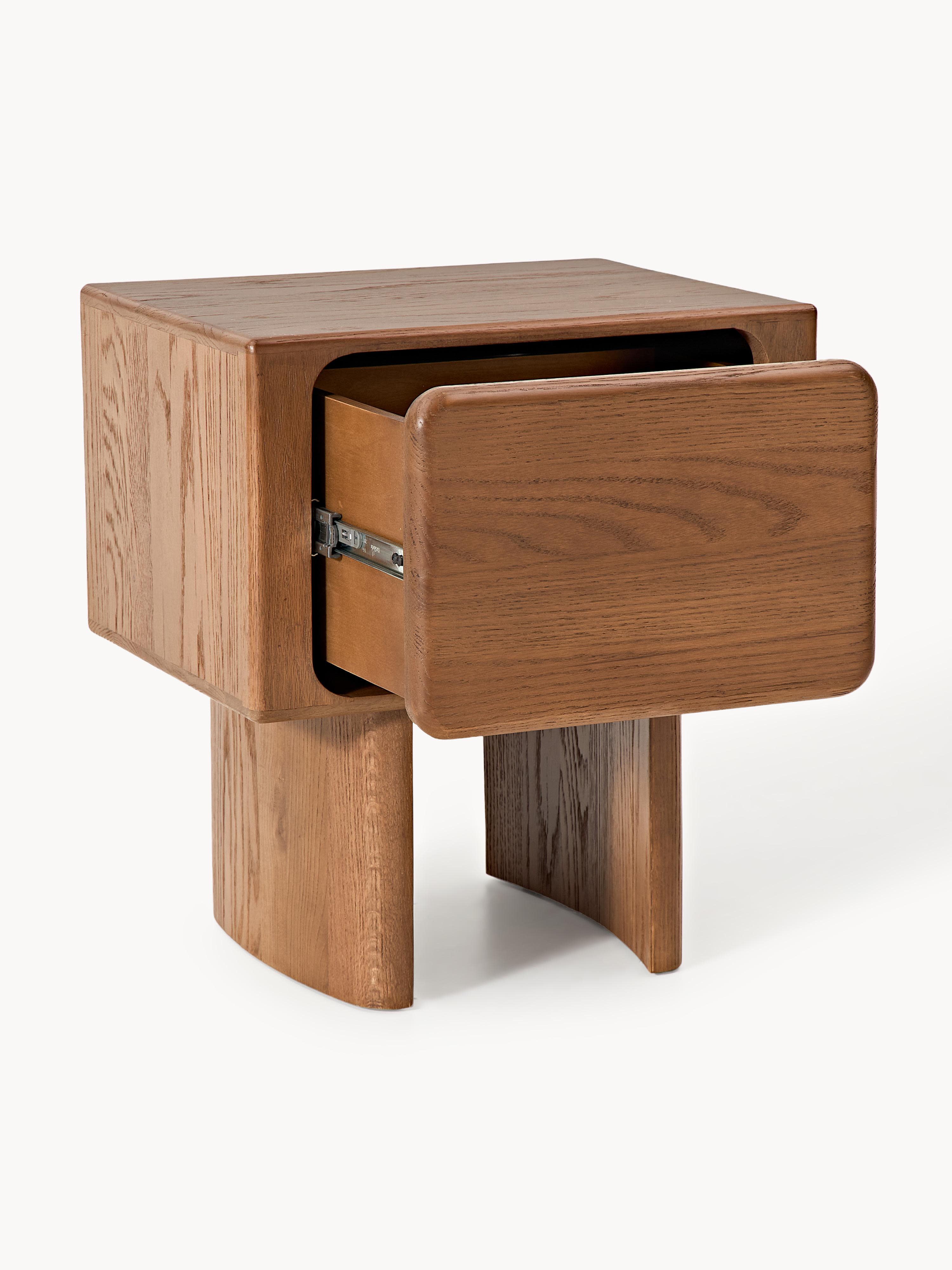 Chandler Oak Wood Bedside Table