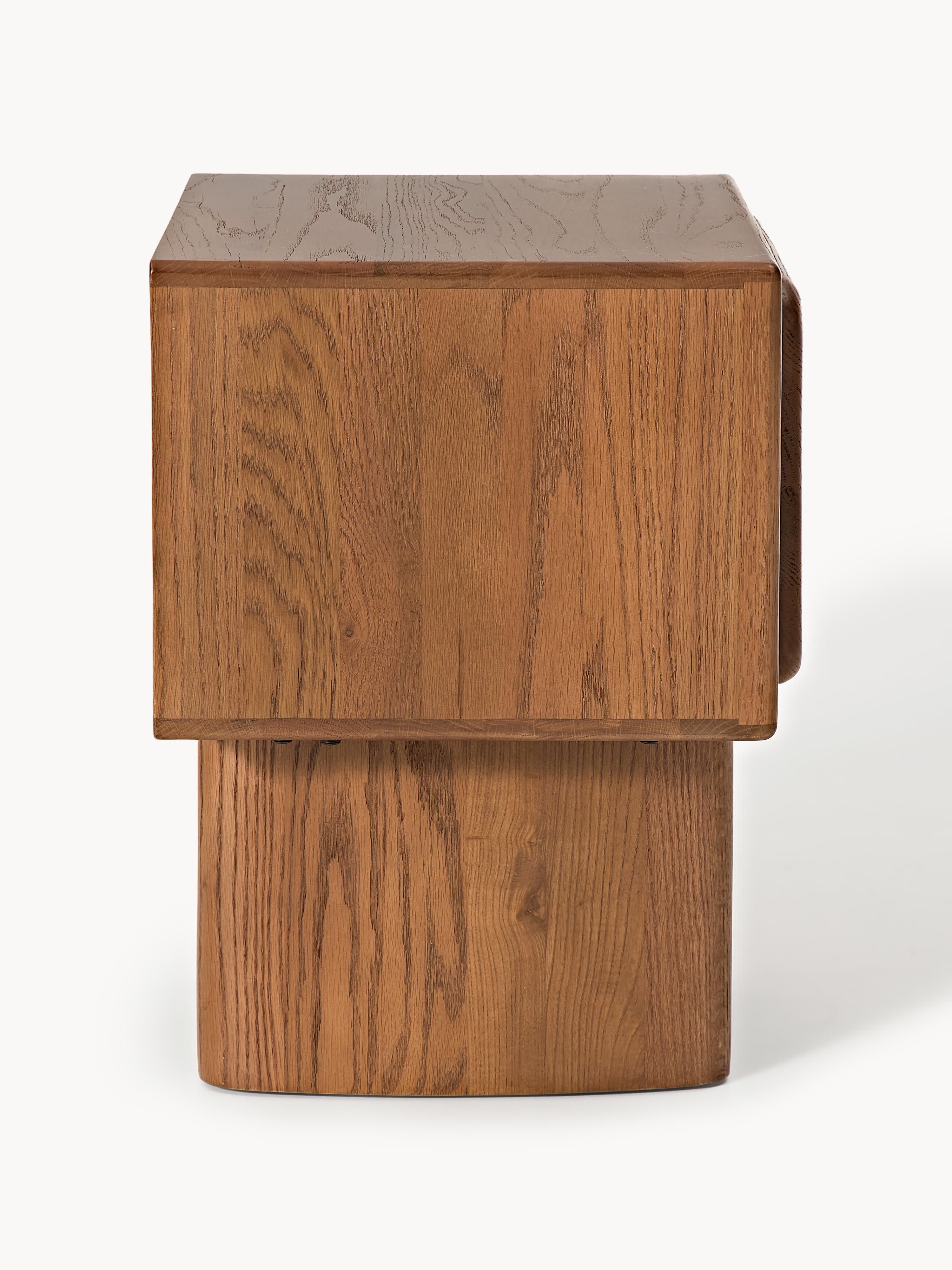 Chandler Oak Wood Bedside Table