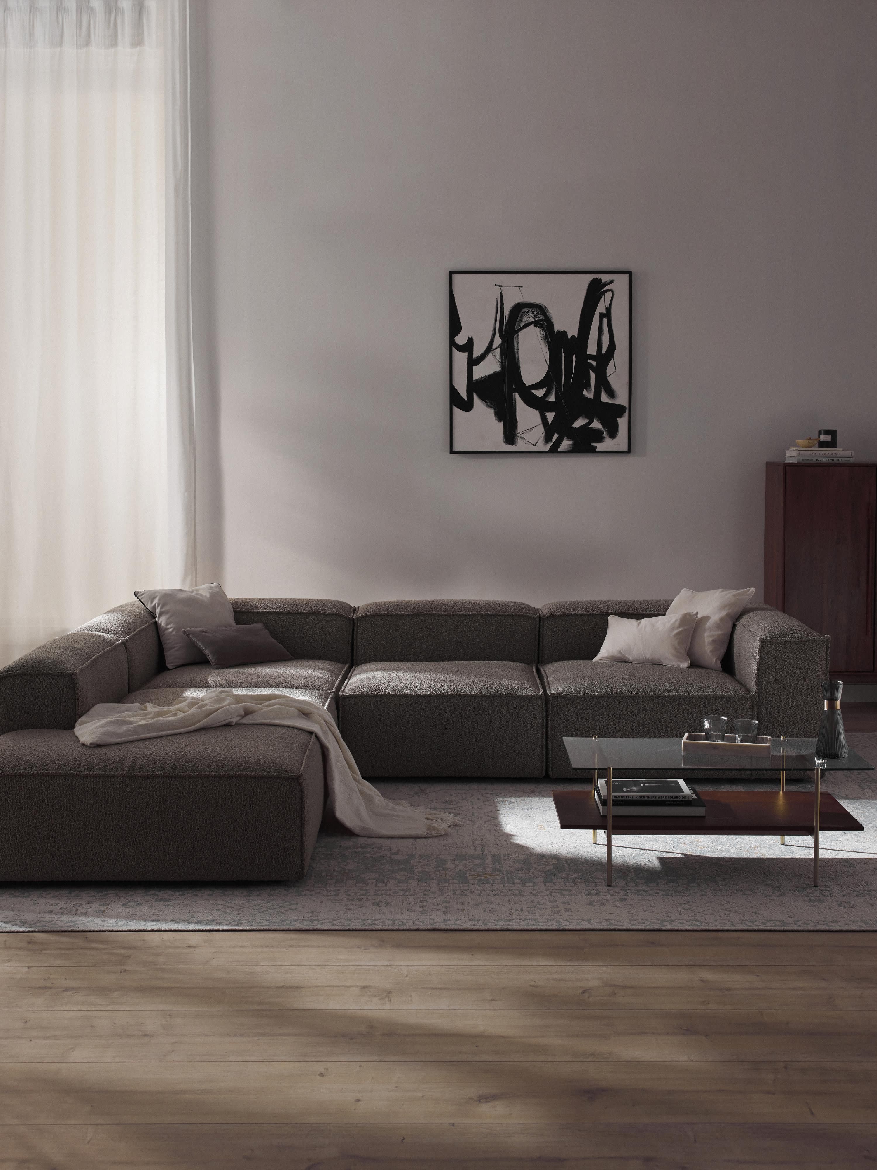 Lennon Bouclé Modular Corner Sofa (4-seater)