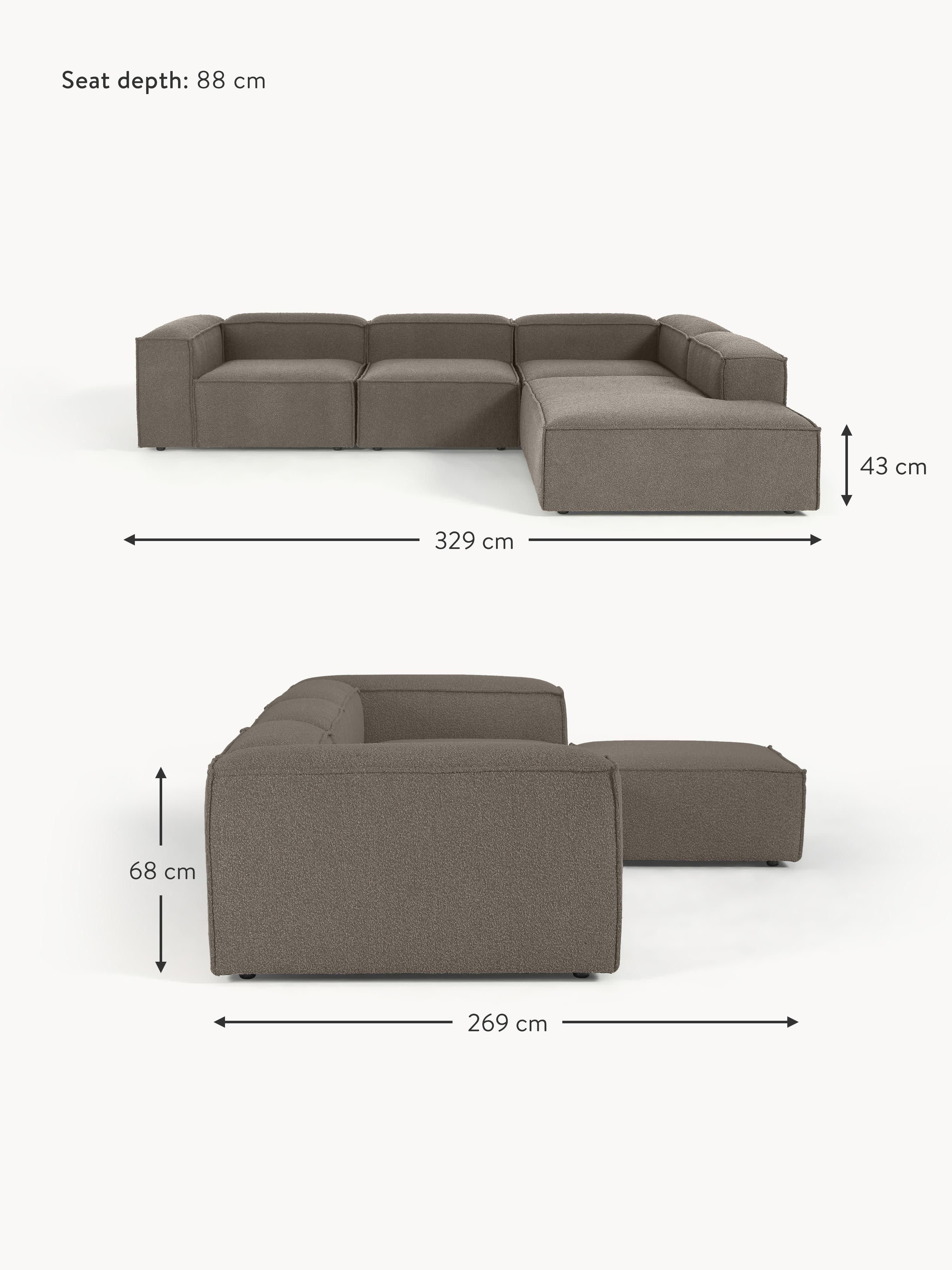 Lennon Bouclé Modular Corner Sofa (4-seater)