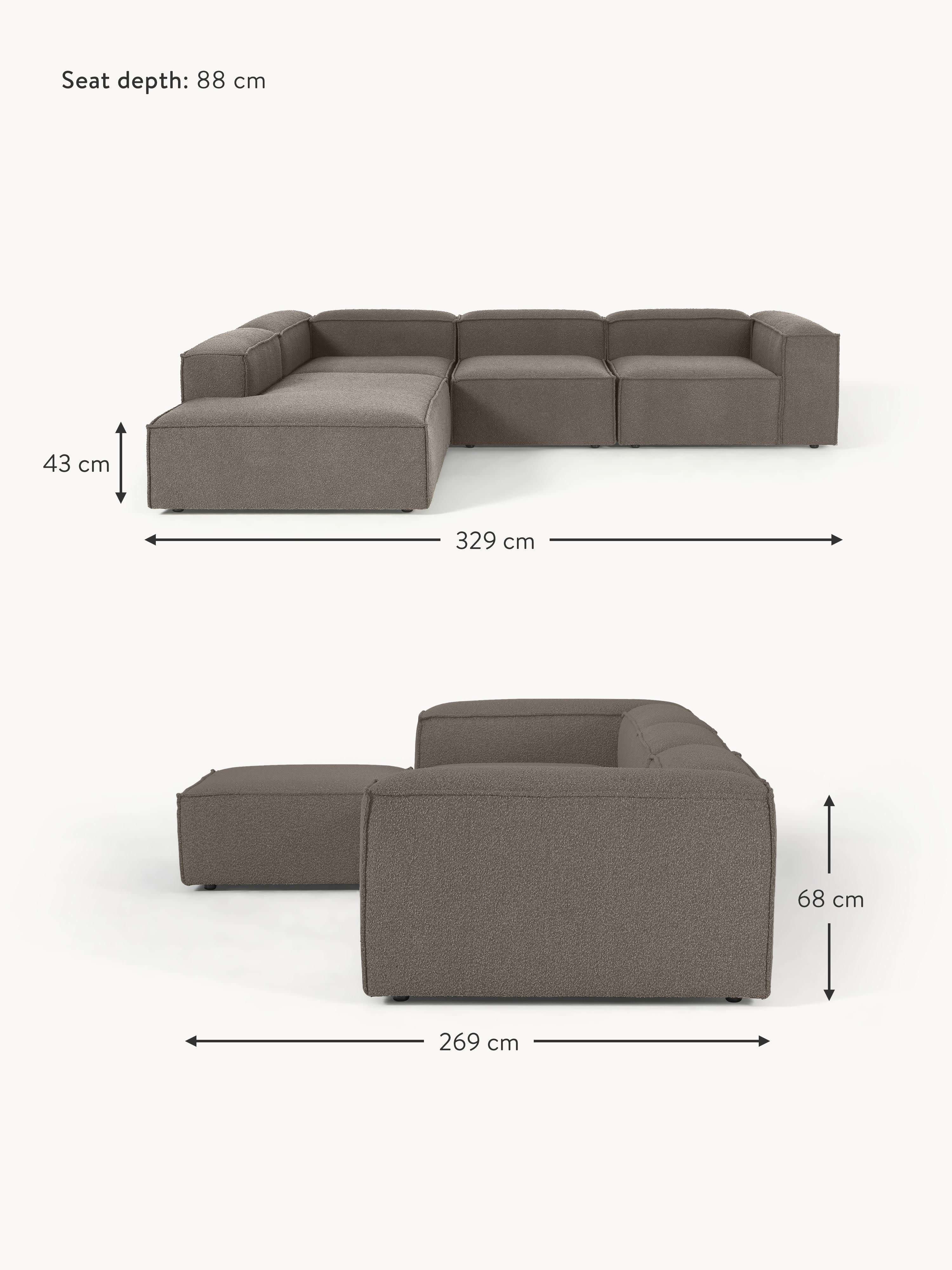 Lennon Bouclé Modular Corner Sofa (4-seater)
