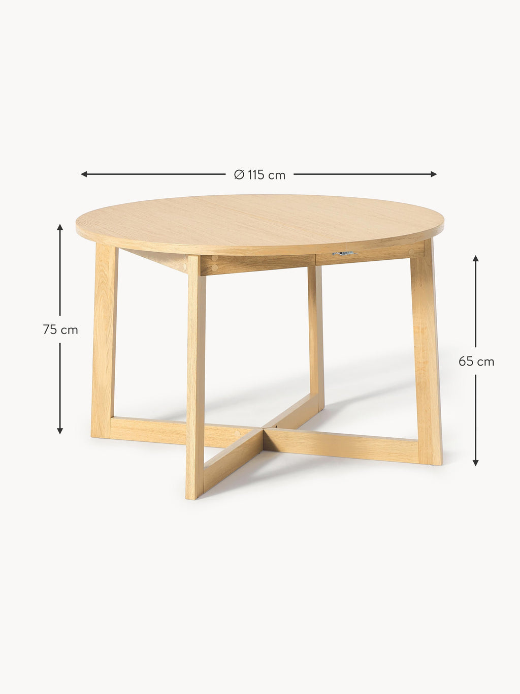 Bennet Extendable Dining Table, 115 - 215 x 75 cm