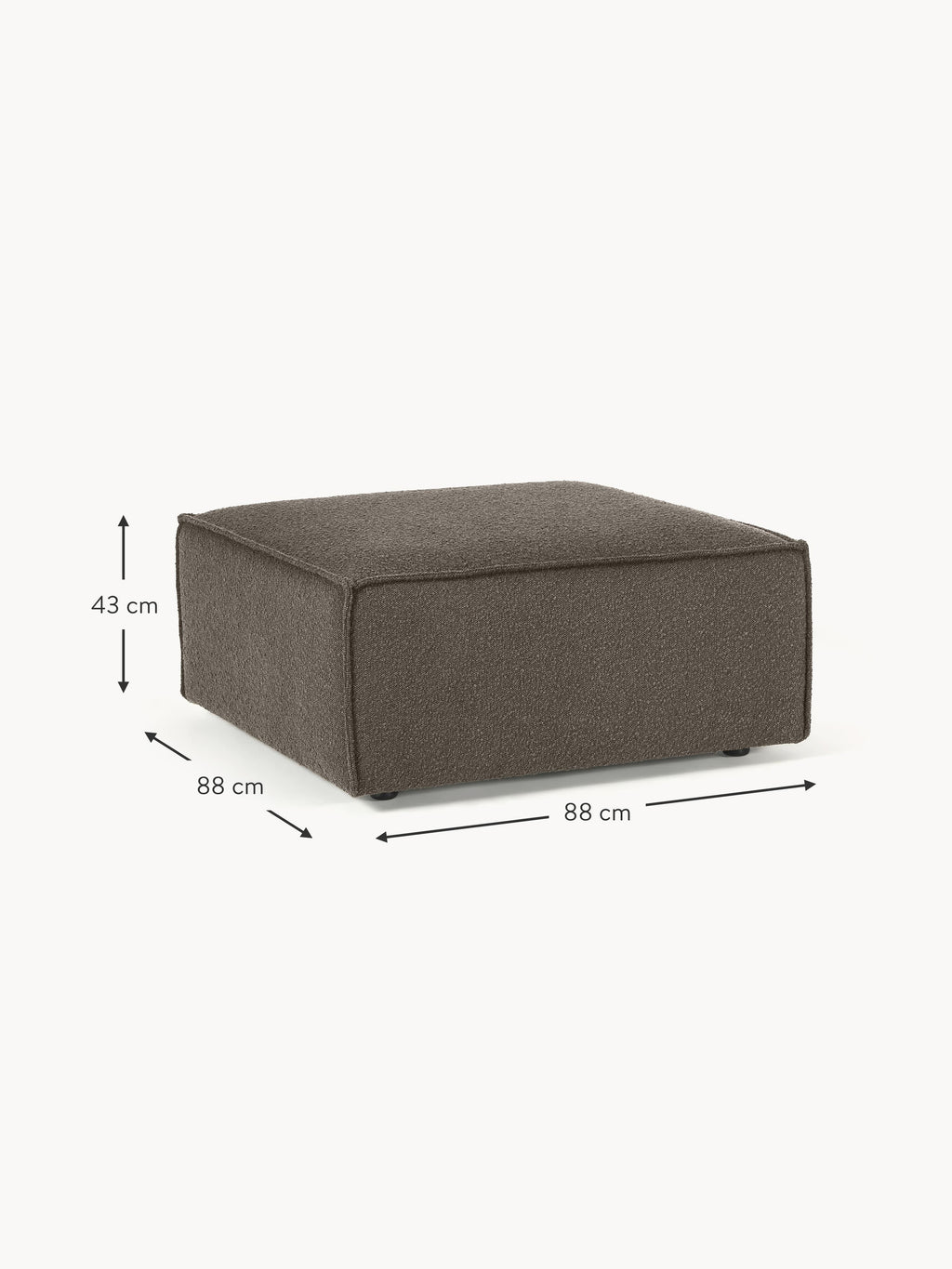 Lennon Bouclé Ottoman