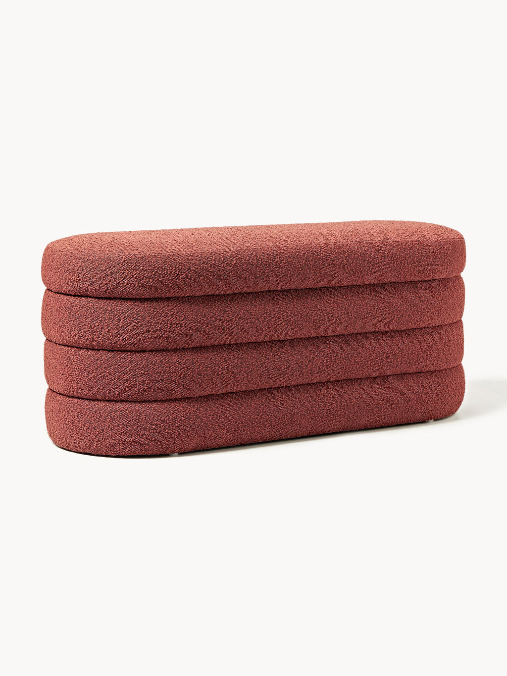 Gallery image 1 - Bouclé Upholstered Bench Alto with Storage Space