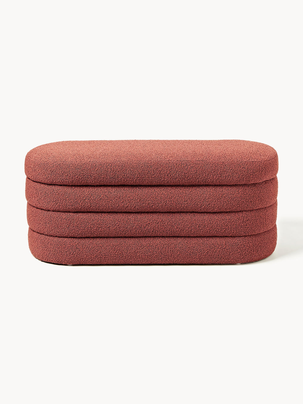 Alto Bouclé Upholstered Bench with Storage Space