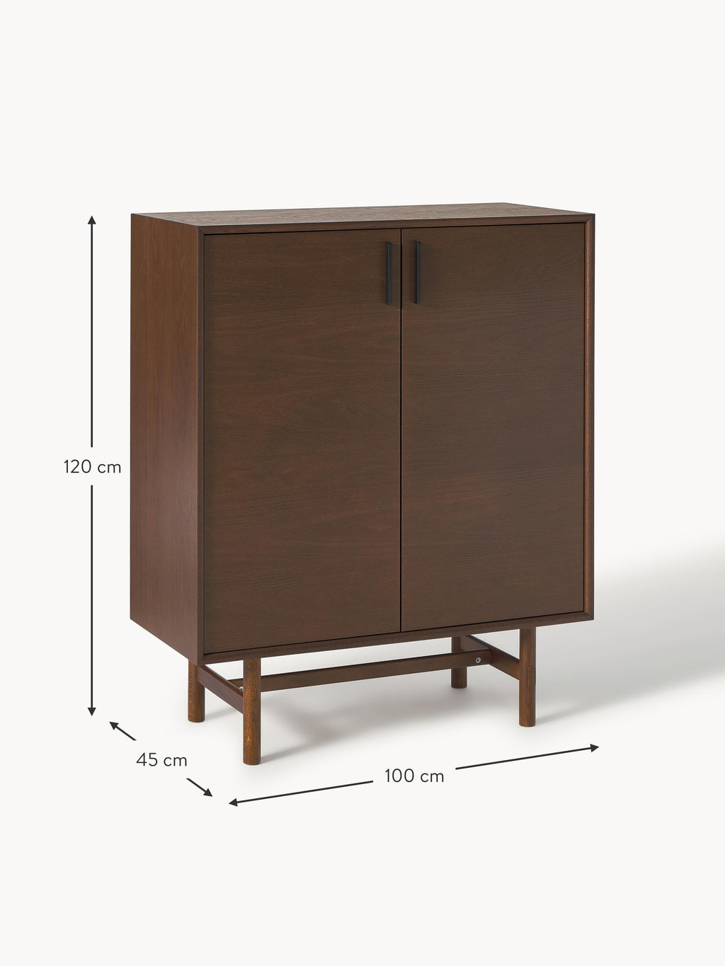 Diana Oak Wood Highboard