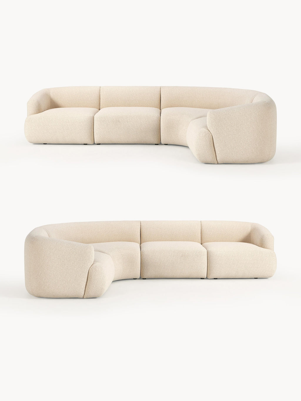 Sofia Modular Bouclé Corner Sofa (4-seater)