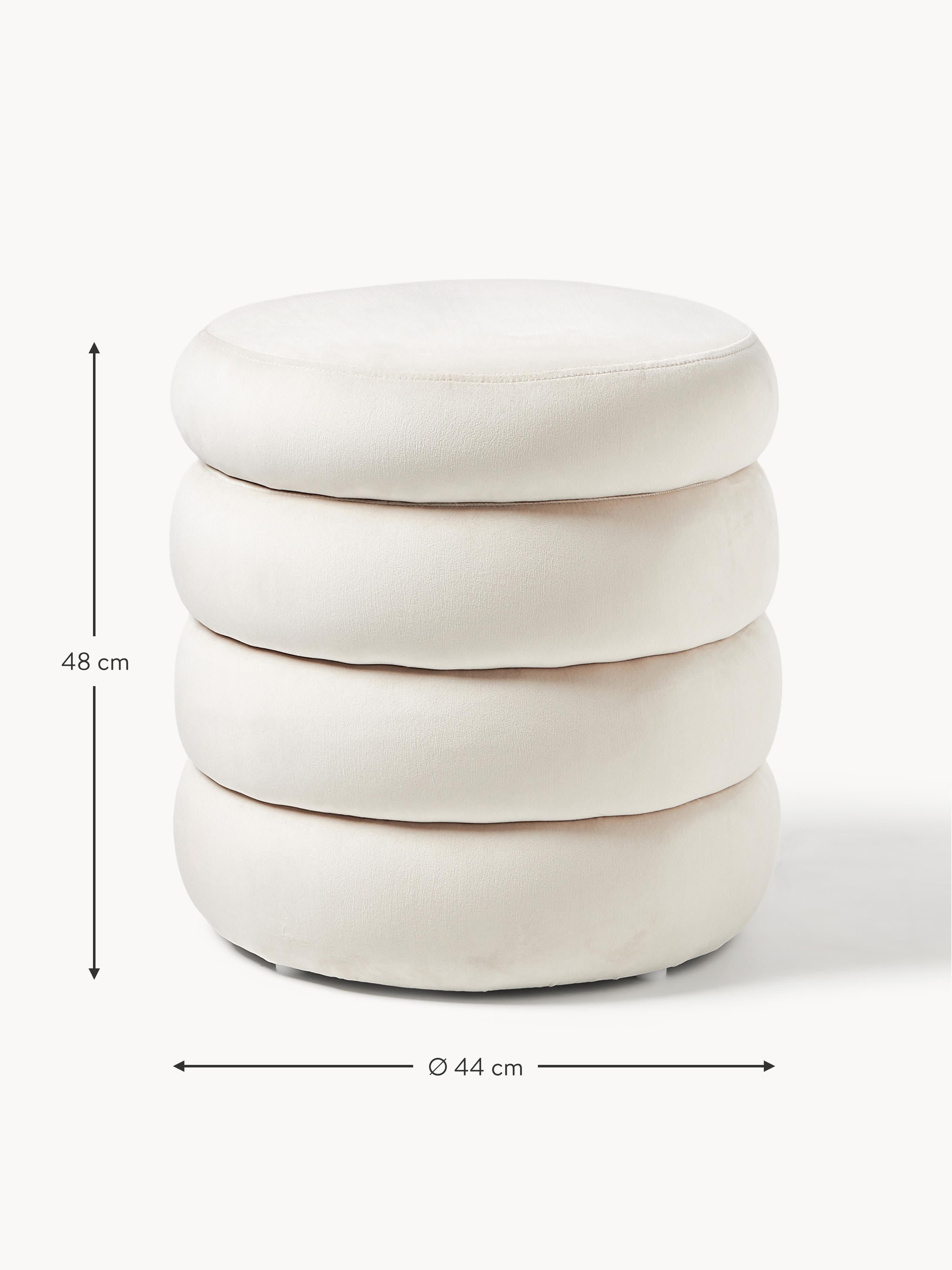 Alto Velvet Upholstered Stool with Storage Space