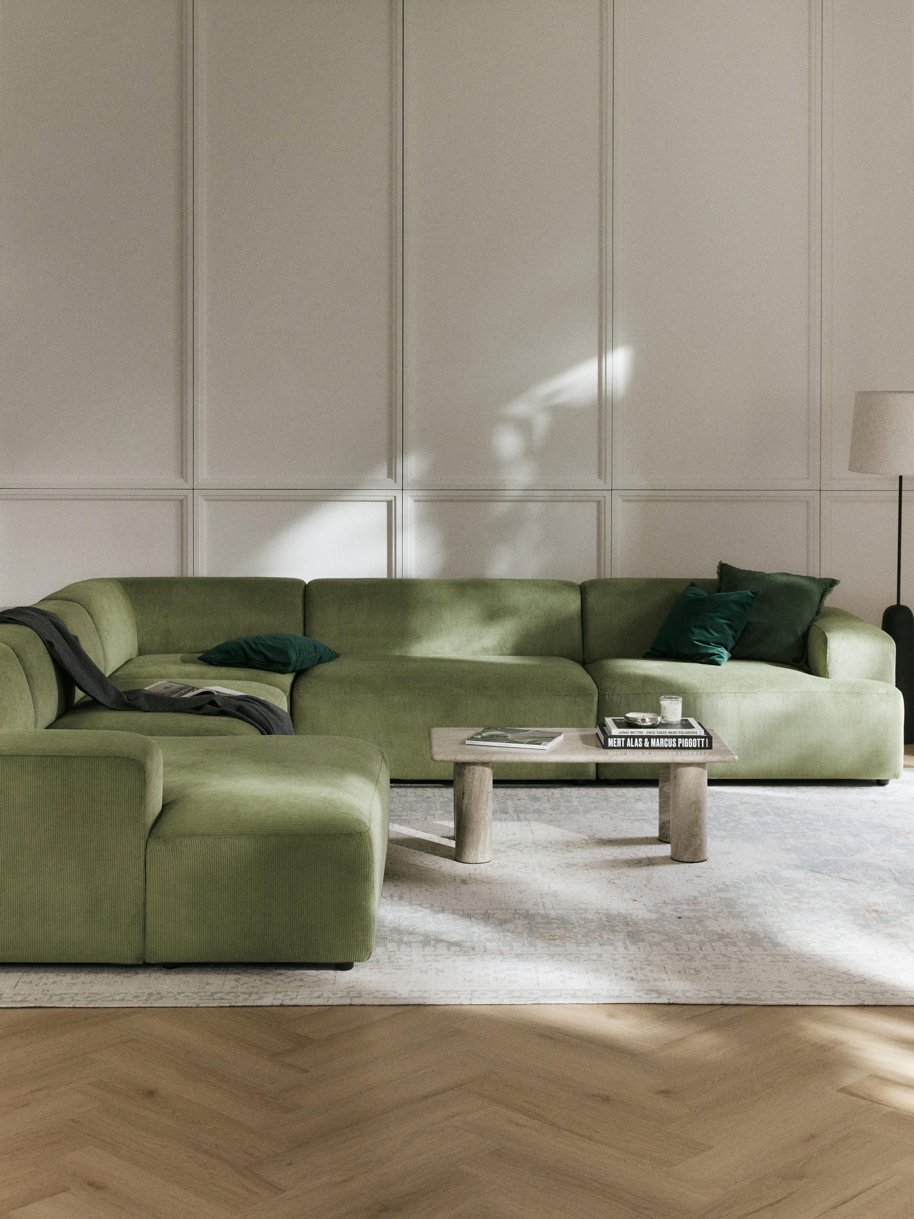 Melva XL Corduroy Corner Sofa