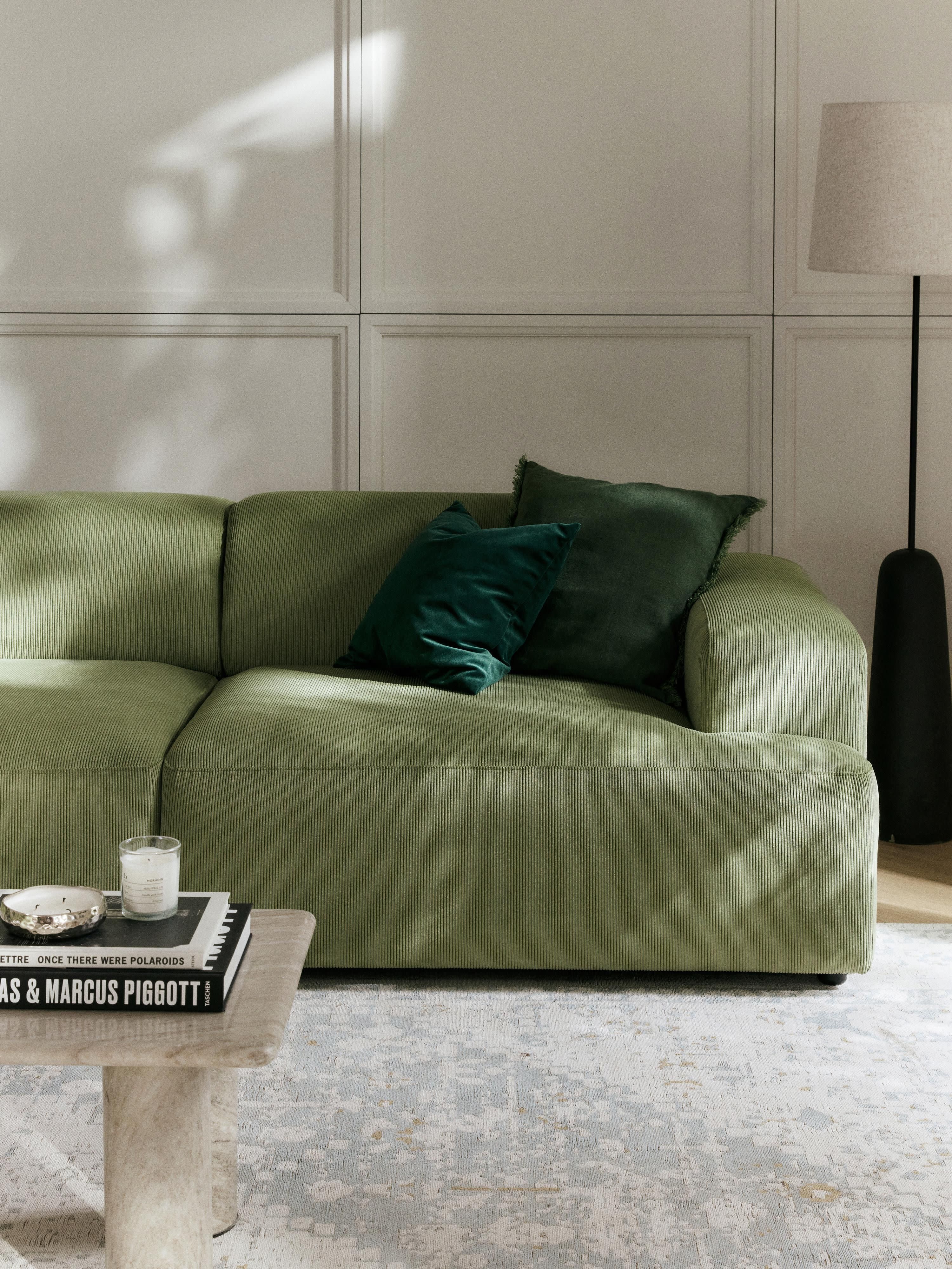 Melva XL Corduroy Corner Sofa