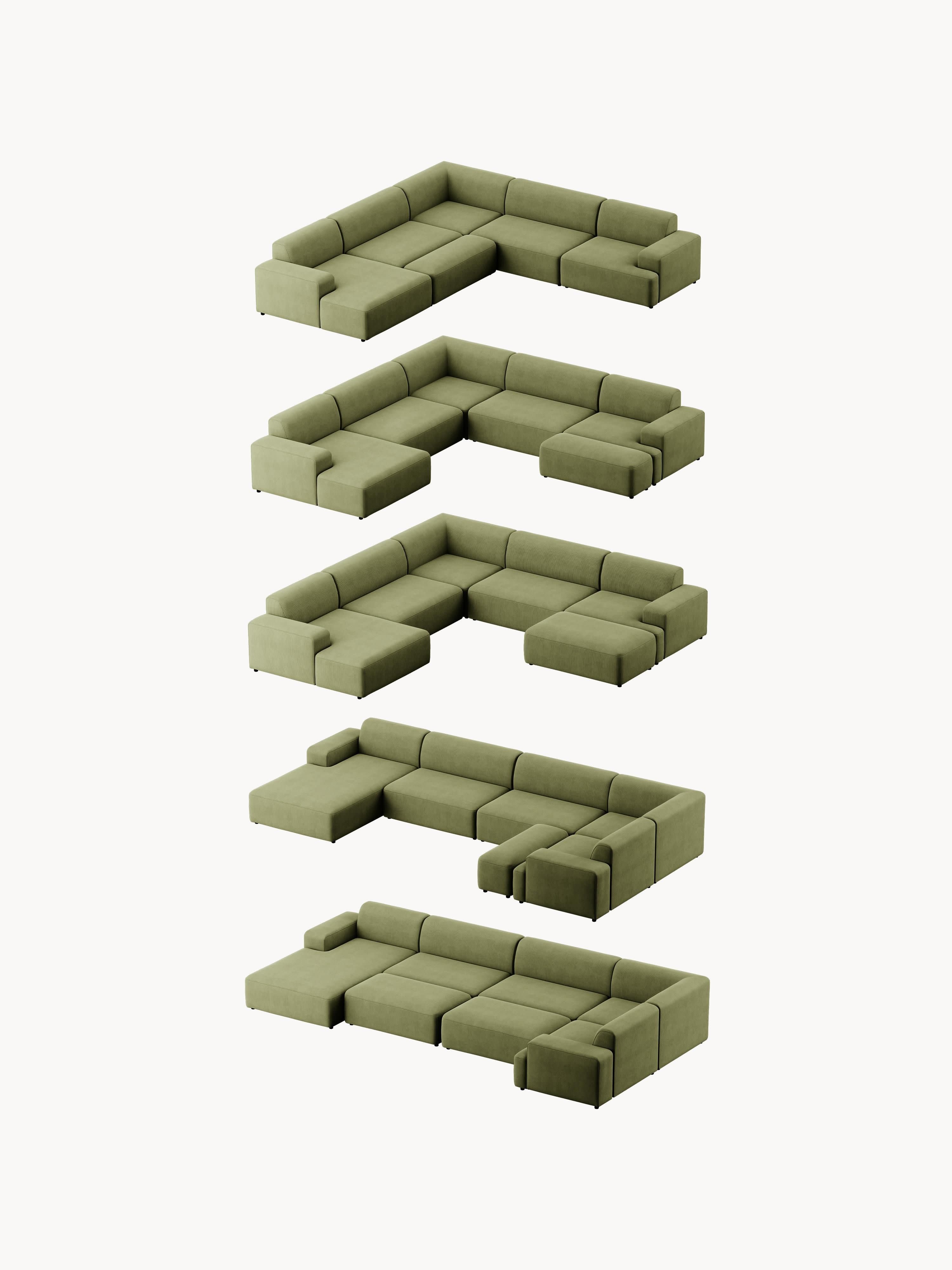 Melva XL Corduroy Corner Sofa